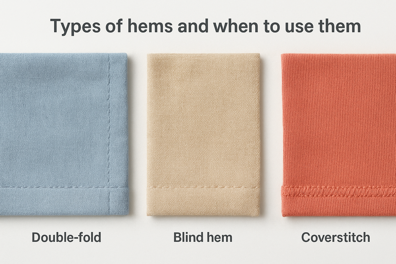 Types of hems and when to use them