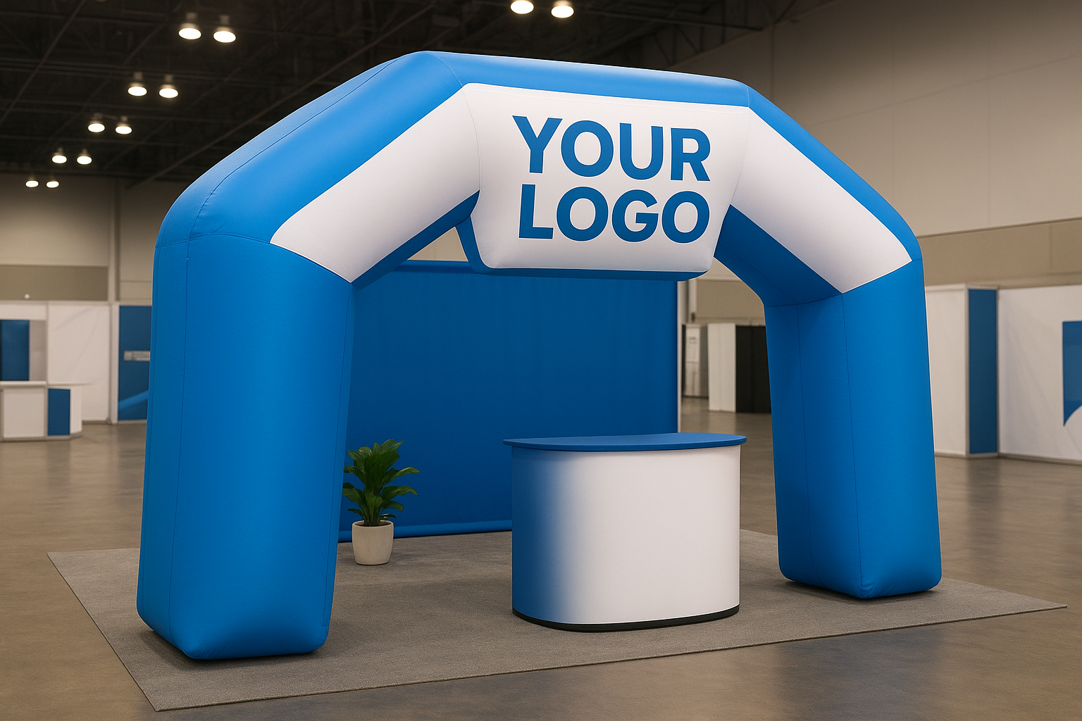 What you get in a 10x10-friendly inflatable setup