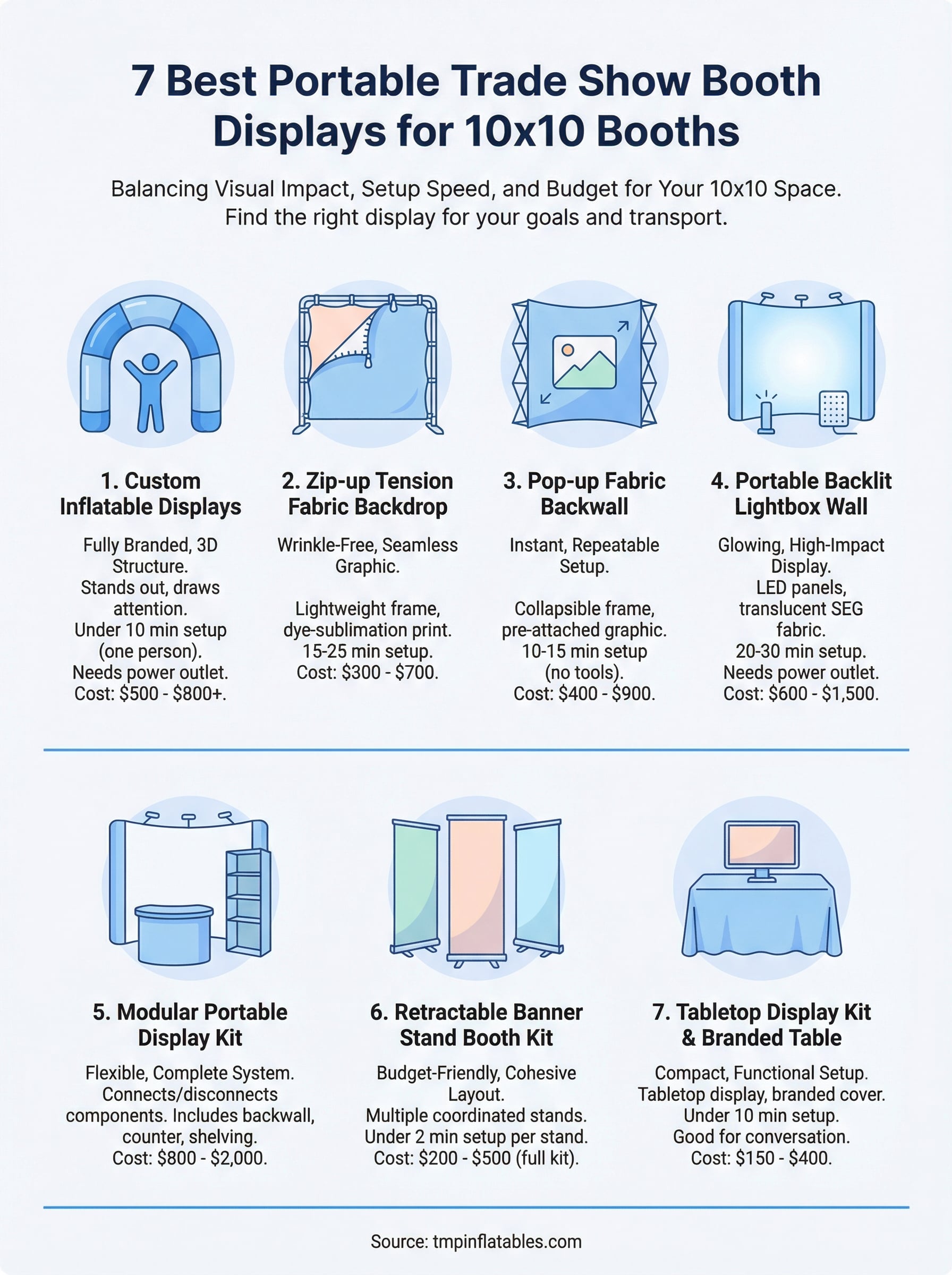 portable trade show booth displays infographic