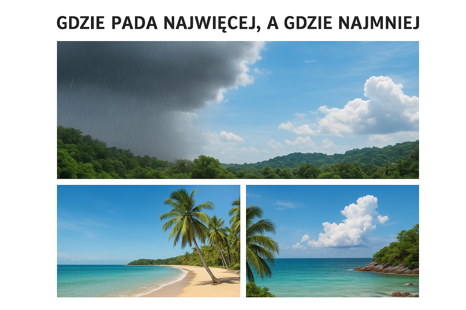 Gdzie pada najwięcej, a gdzie najmniej