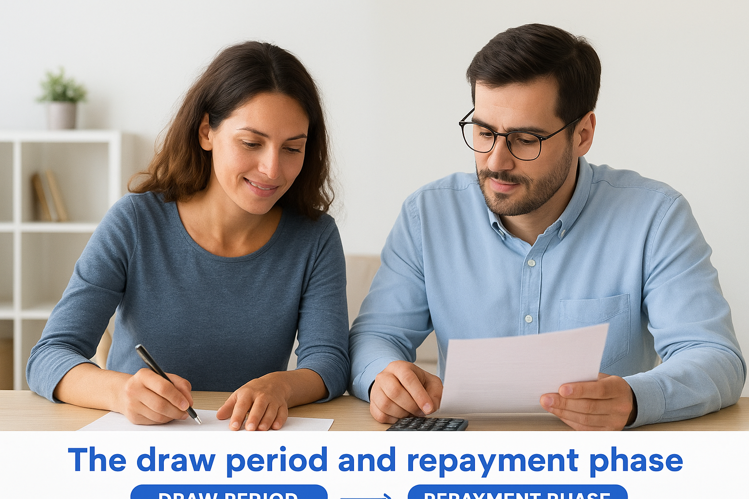 The draw period and repayment phase