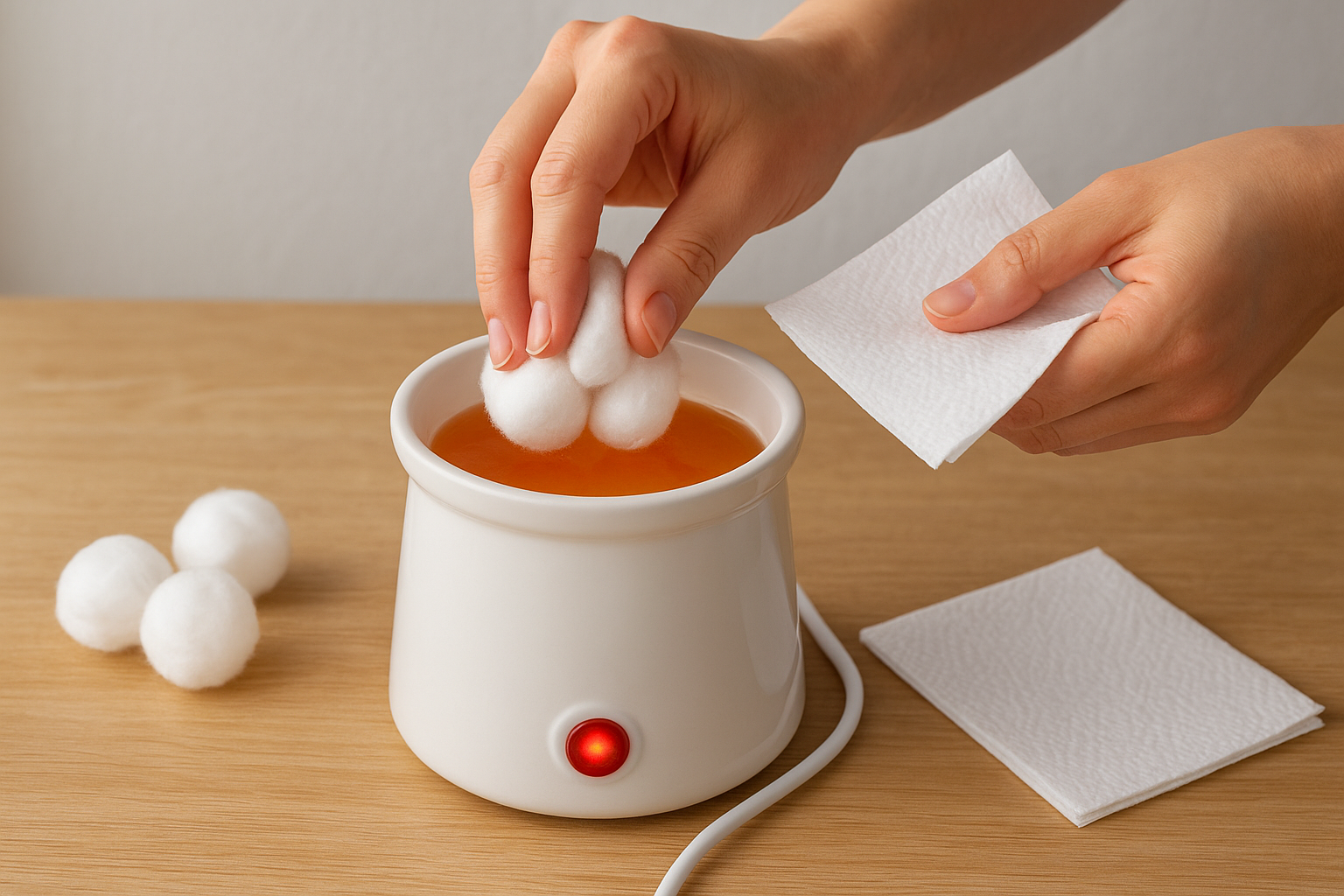 Use cotton balls or paper towels