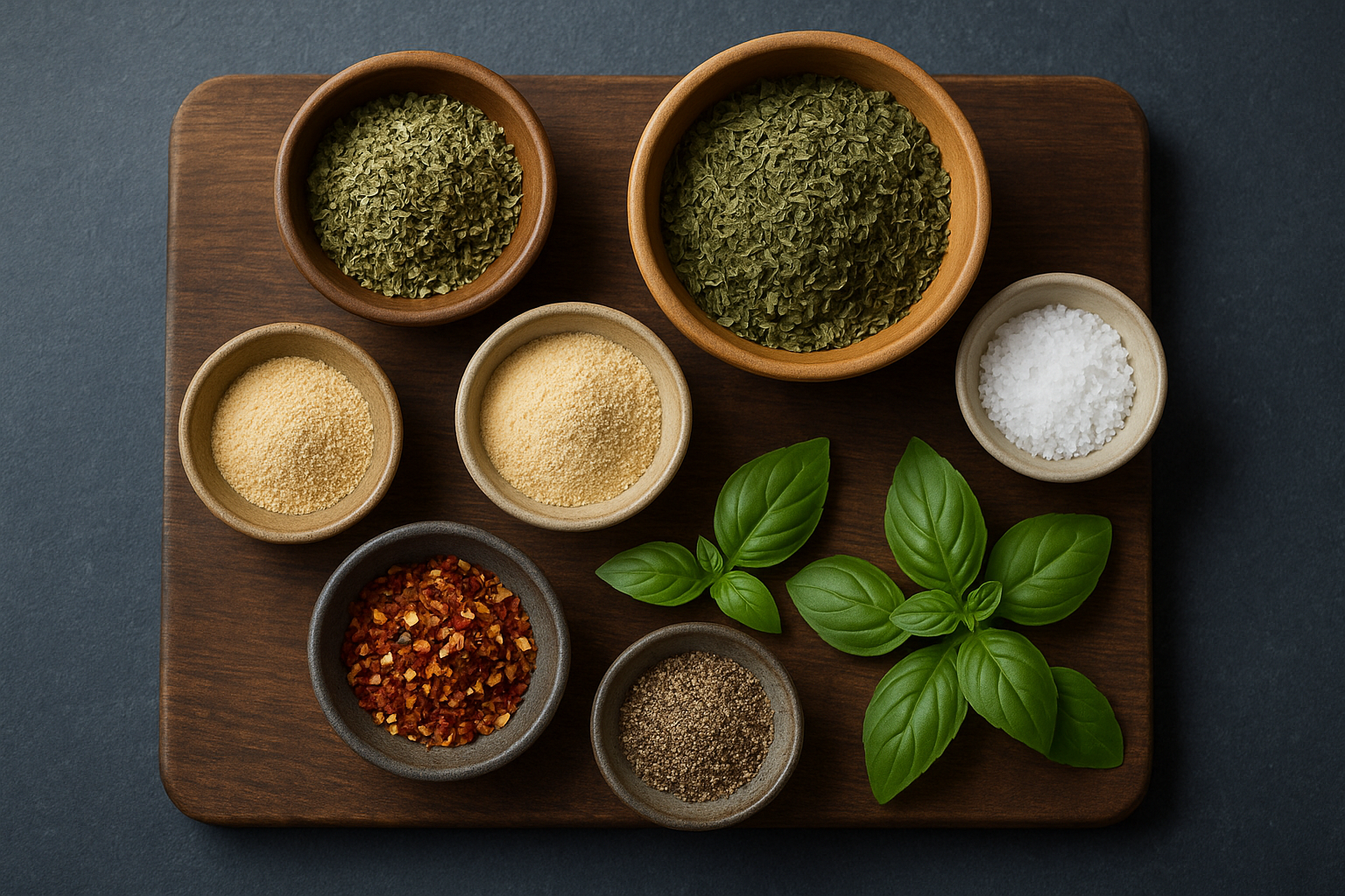Select your herbs and seasonings