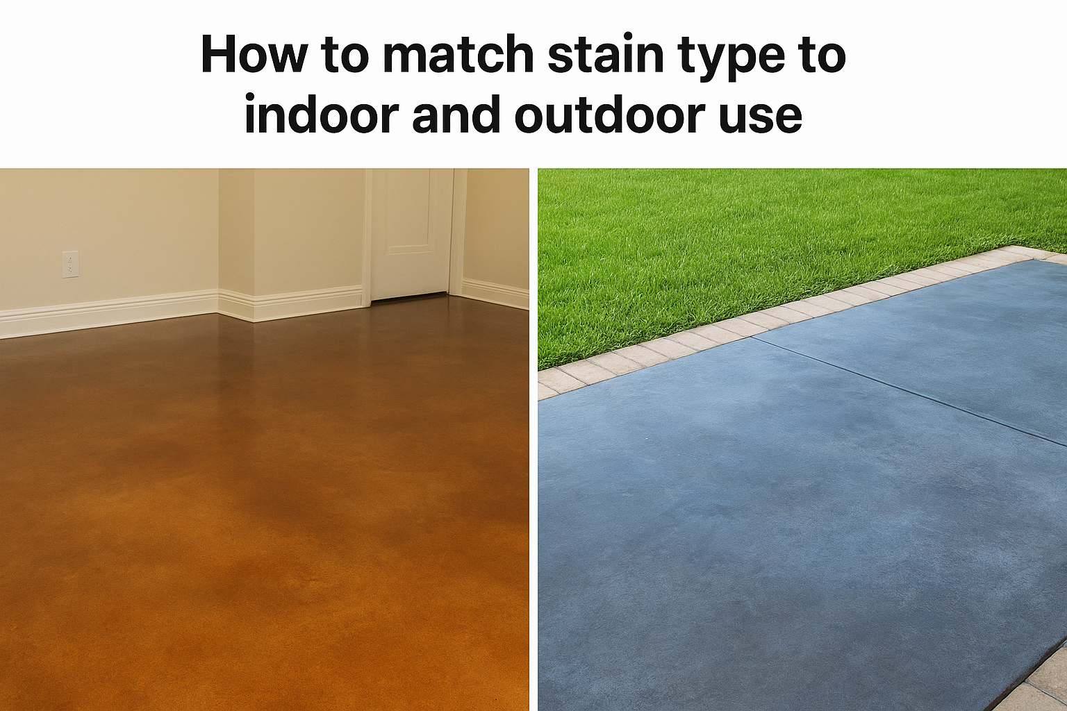 How to match stain type to indoor and outdoor use