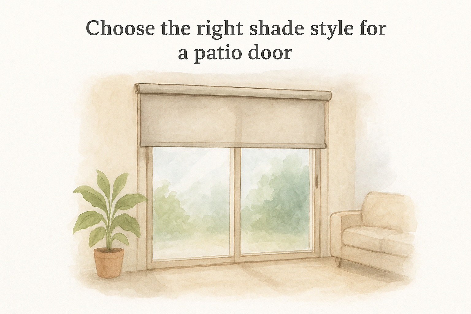 Choose the right shade style for a patio door