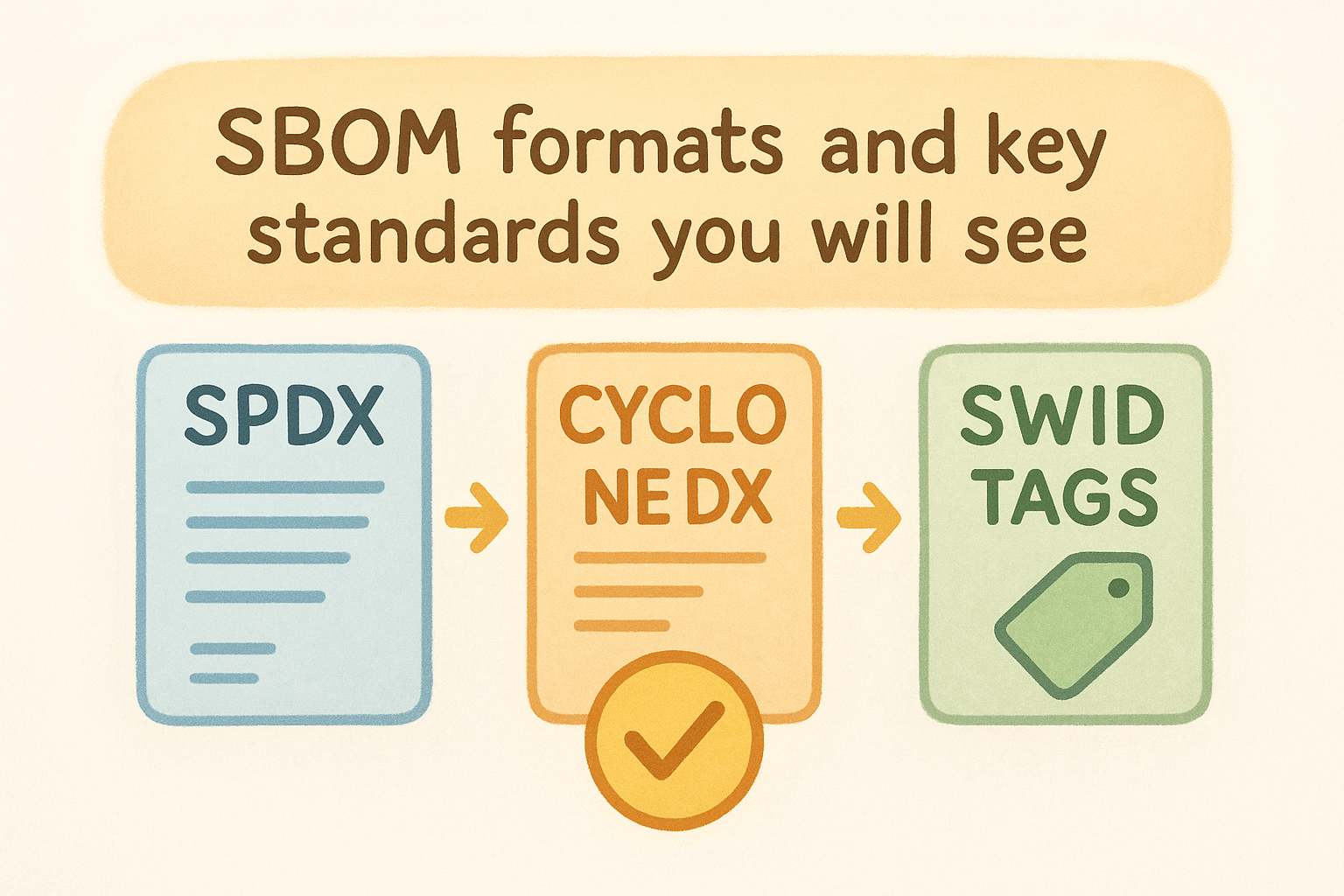 SBOM formats and key standards you will see