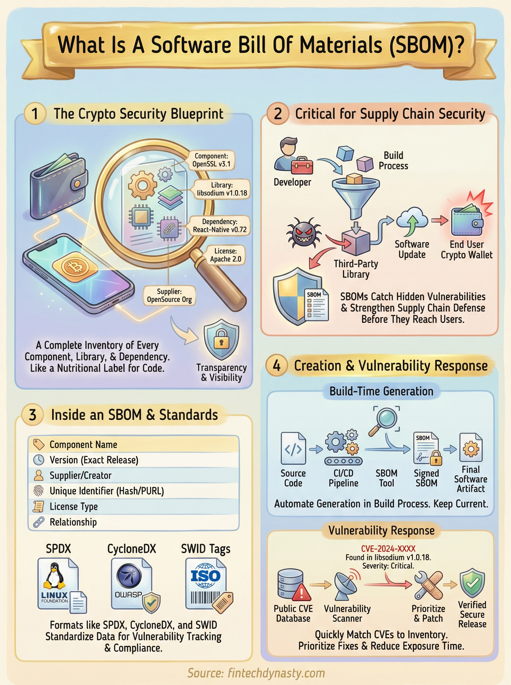 what is a software bill of materials sbom infographic