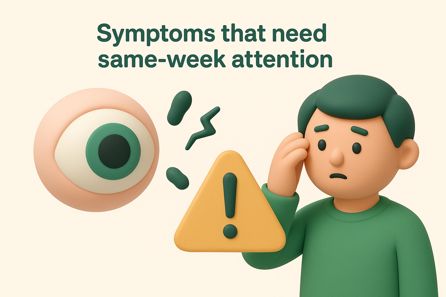 Symptoms that need same-week attention