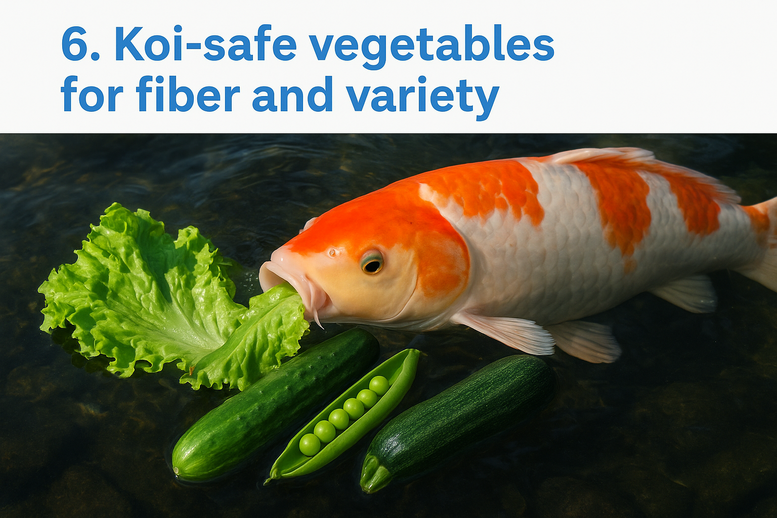 6. Koi-safe vegetables for fiber and variety