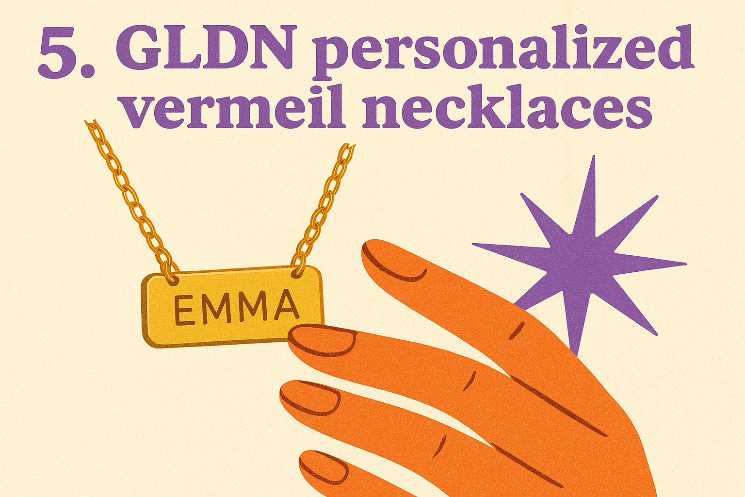 5. GLDN personalized vermeil necklaces