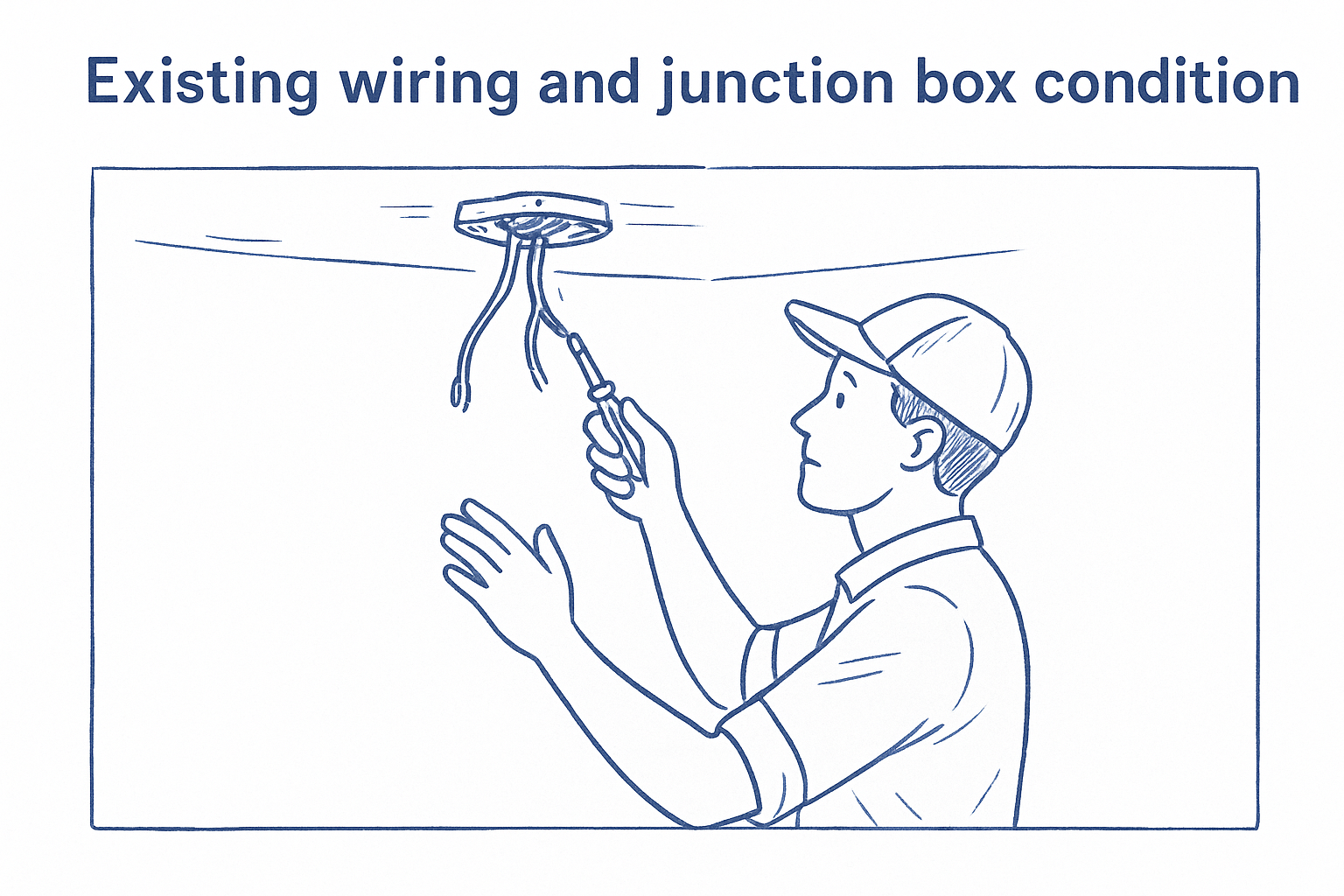 Existing wiring and junction box condition