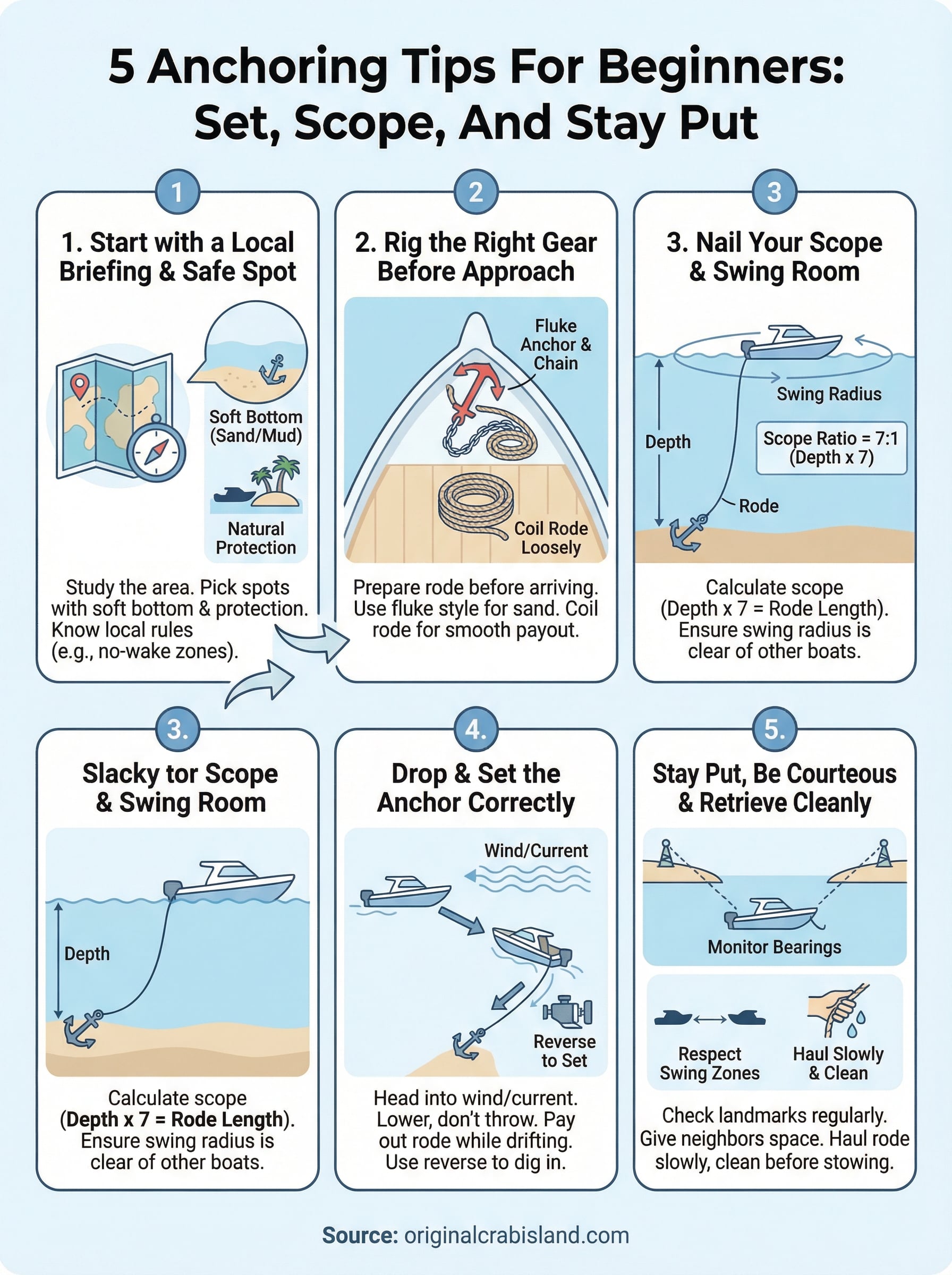 anchoring tips for beginners infographic