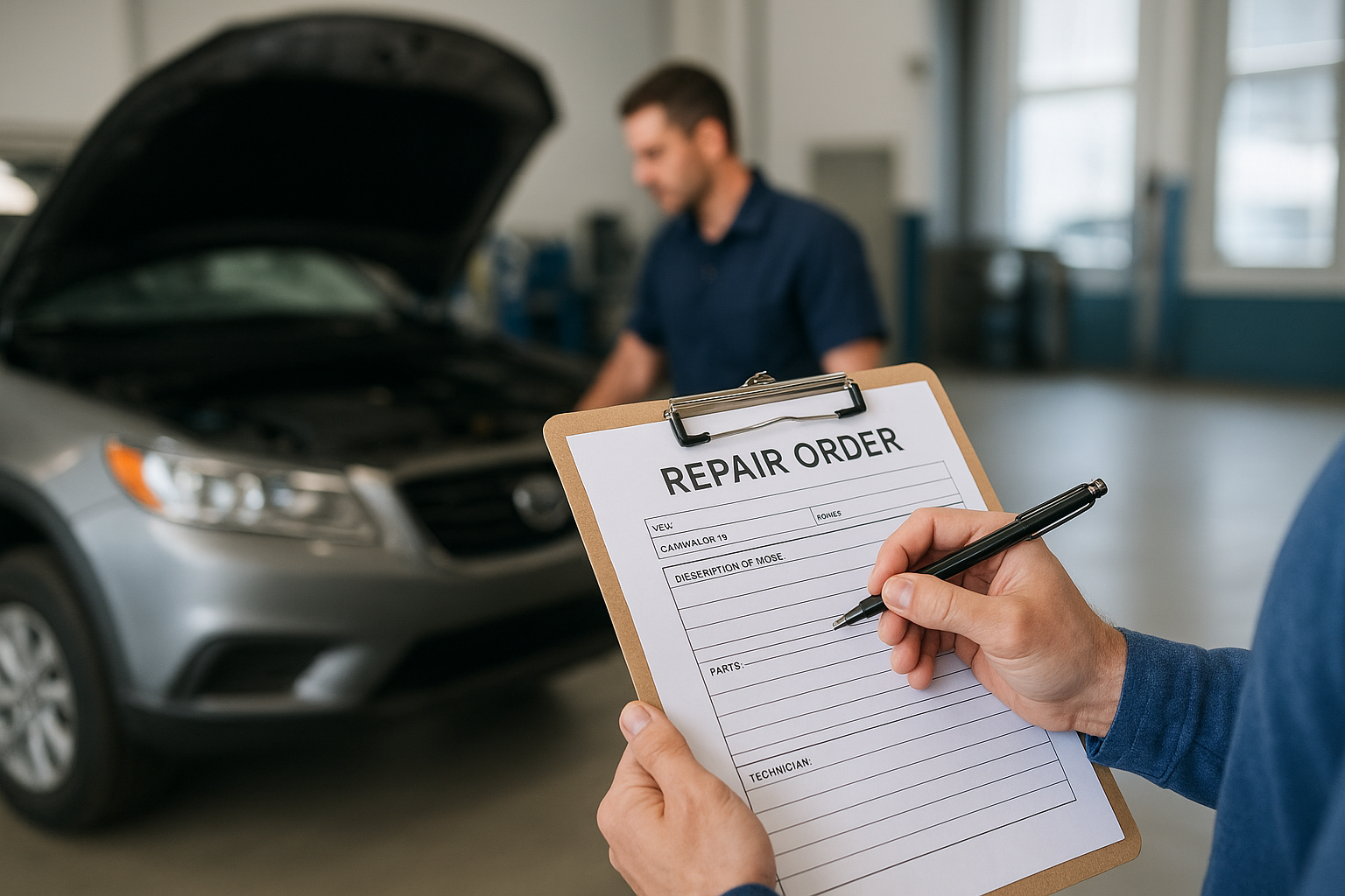 What to document at the repair appointment