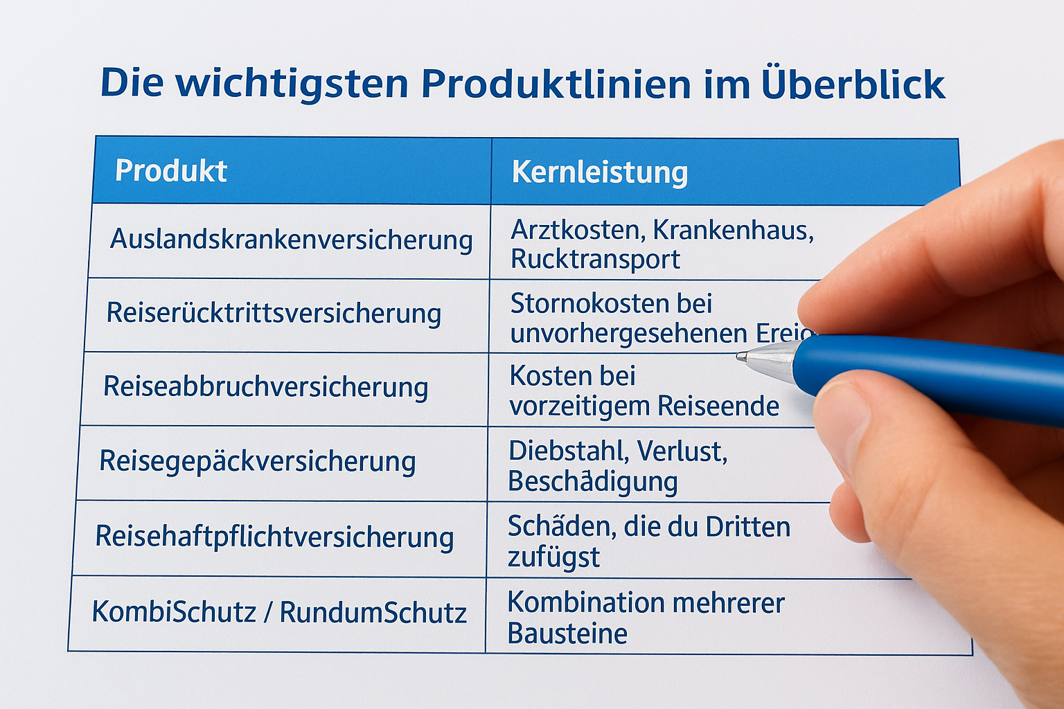 Die wichtigsten Produktlinien im Überblick