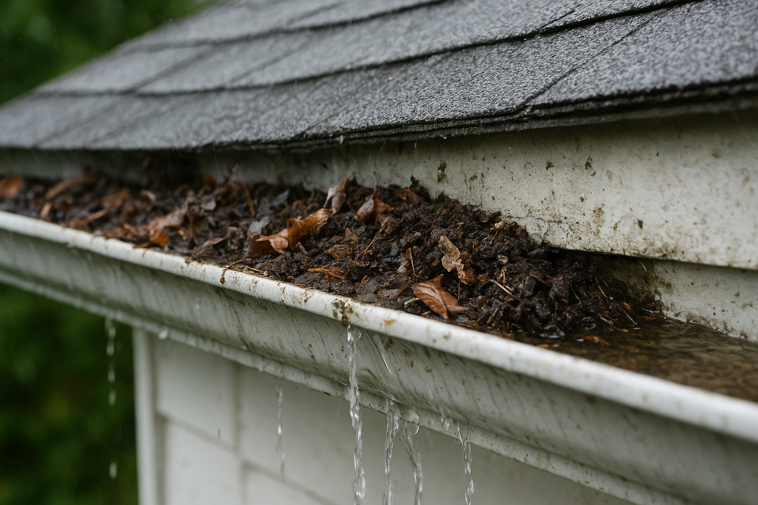 What happens when gutters clog