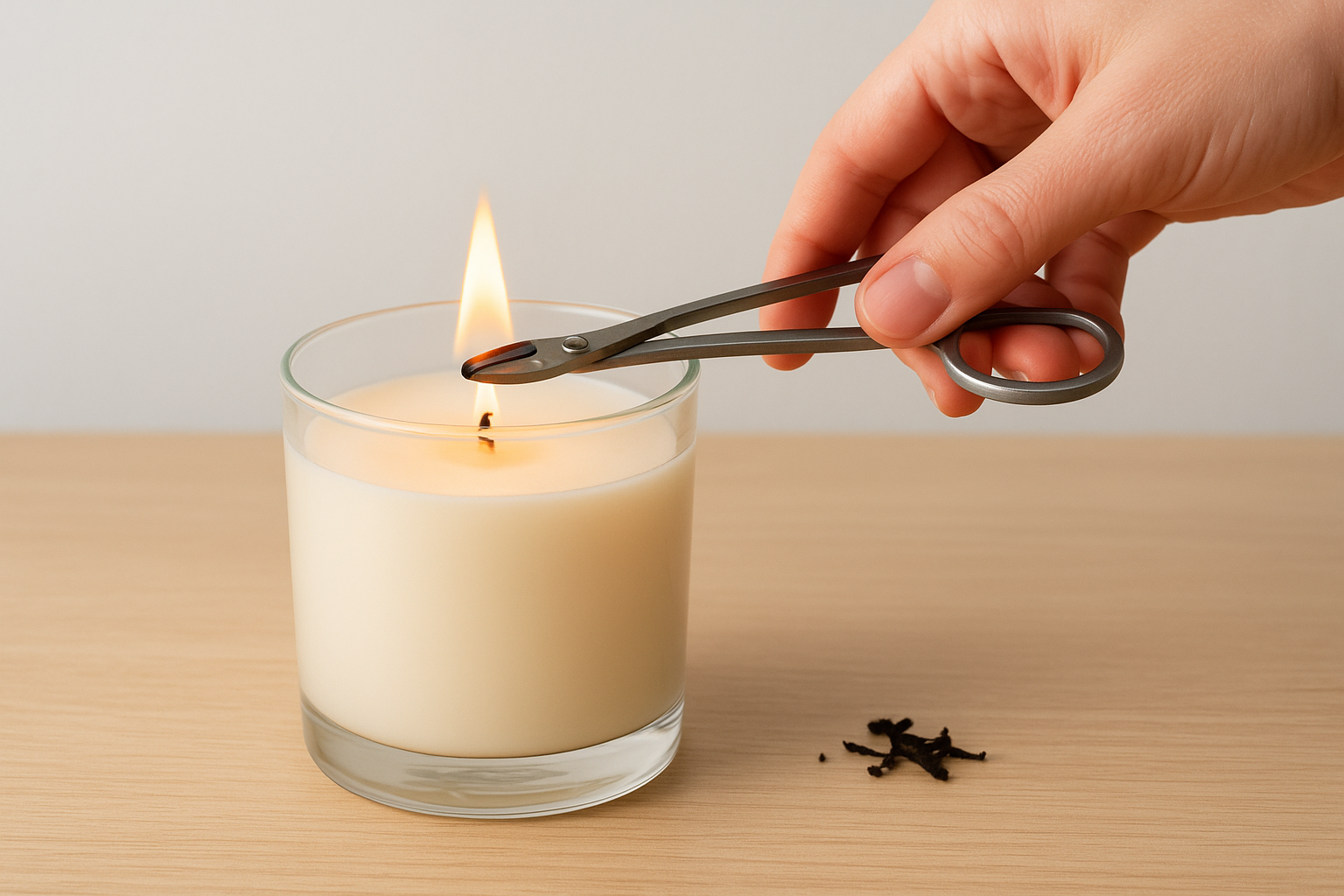 Trim the wick before every burn