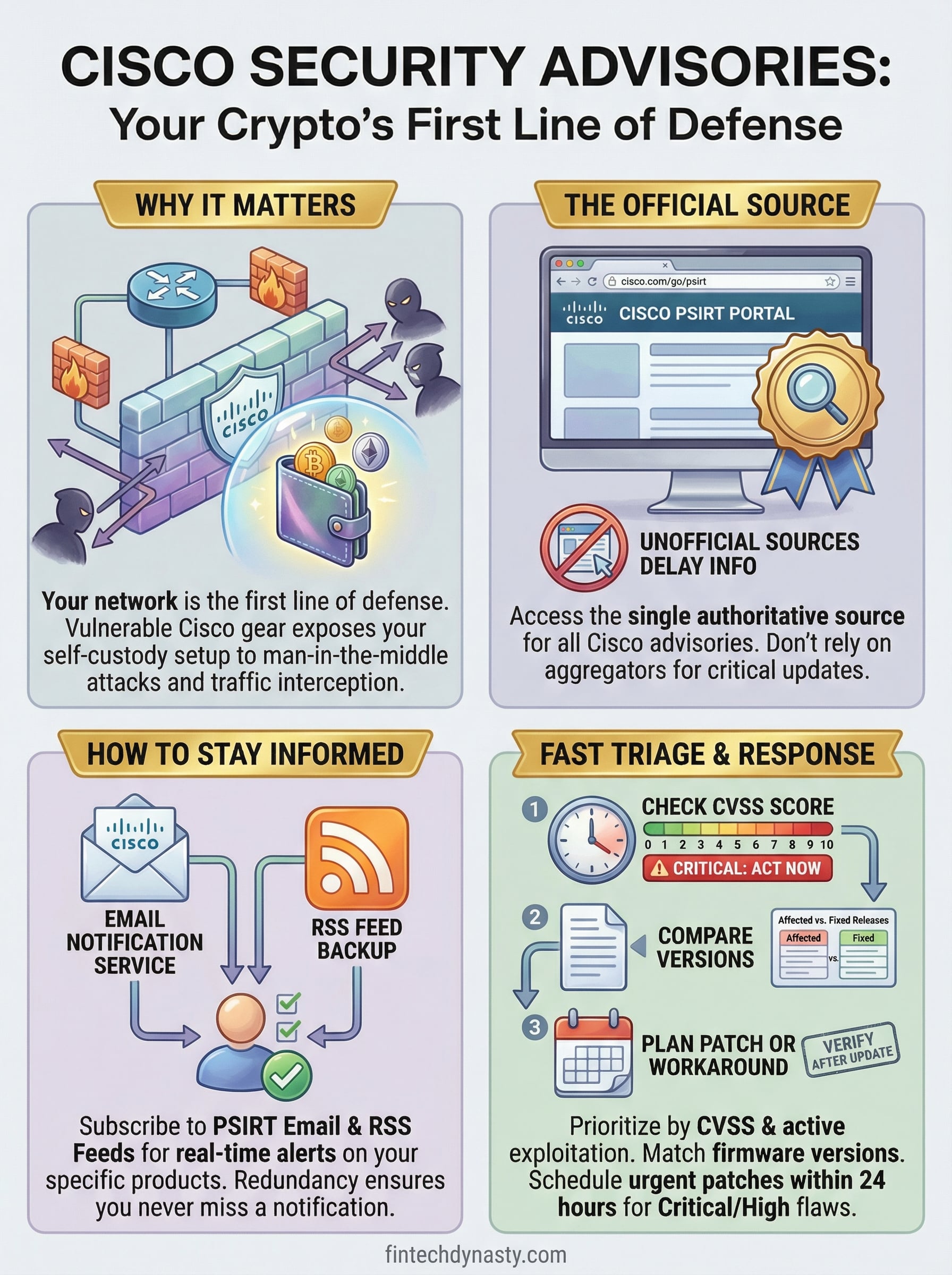 cisco security advisories and alerts infographic