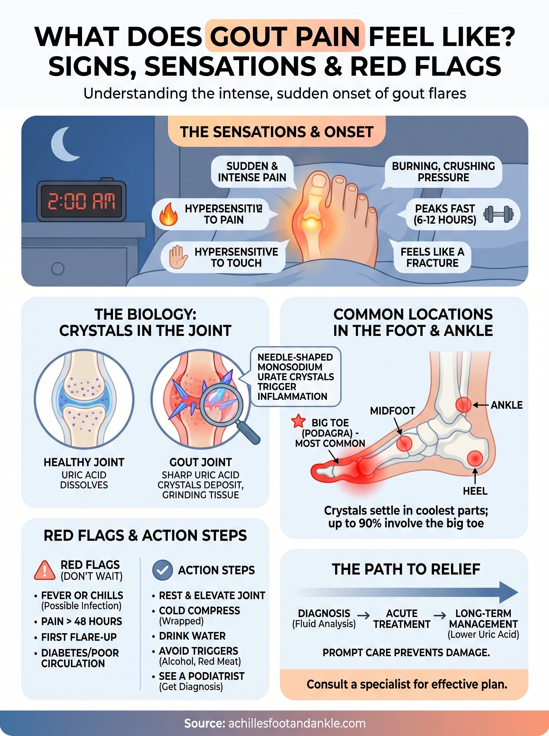 what does gout pain feel like infographic