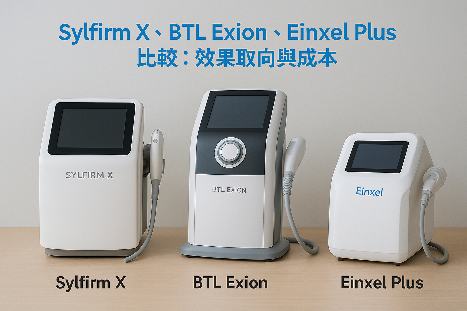 Sylfirm X、BTL Exion、Einxel Plus比較：效果取向與成本
