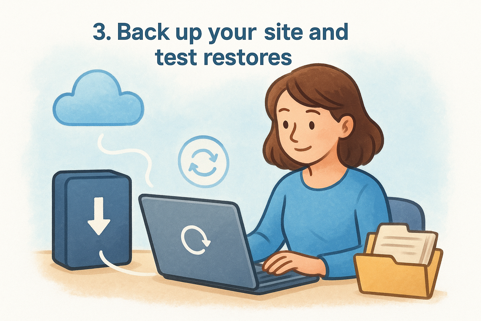 3. Back up your site and test restores