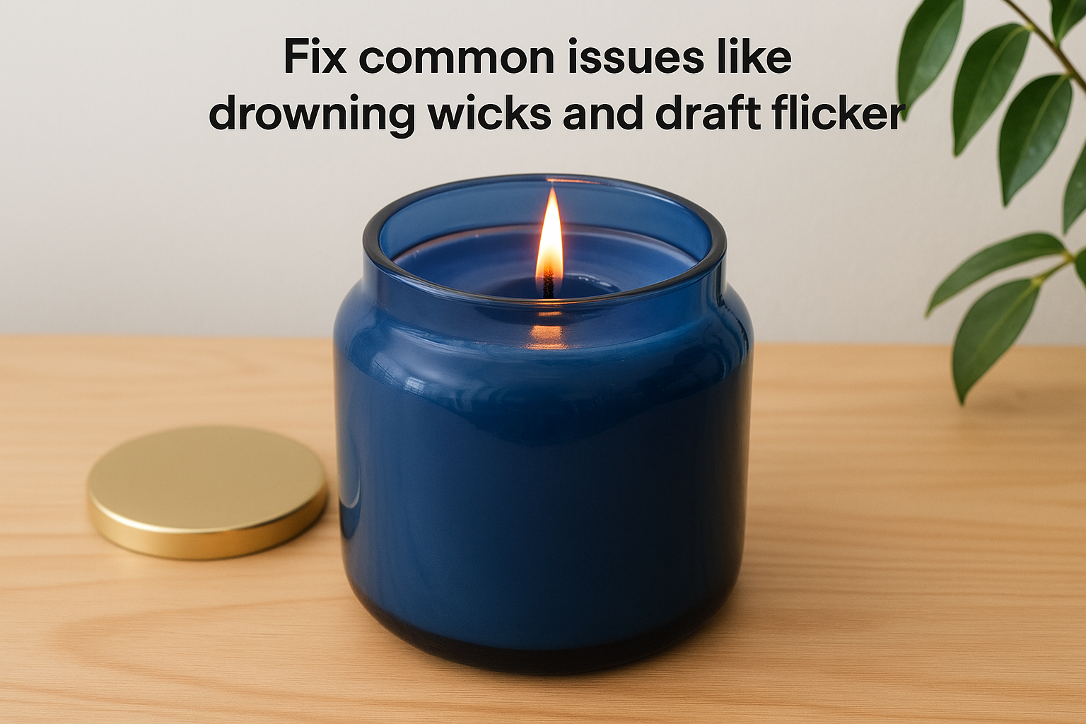 Fix common issues like drowning wicks and draft flicker
