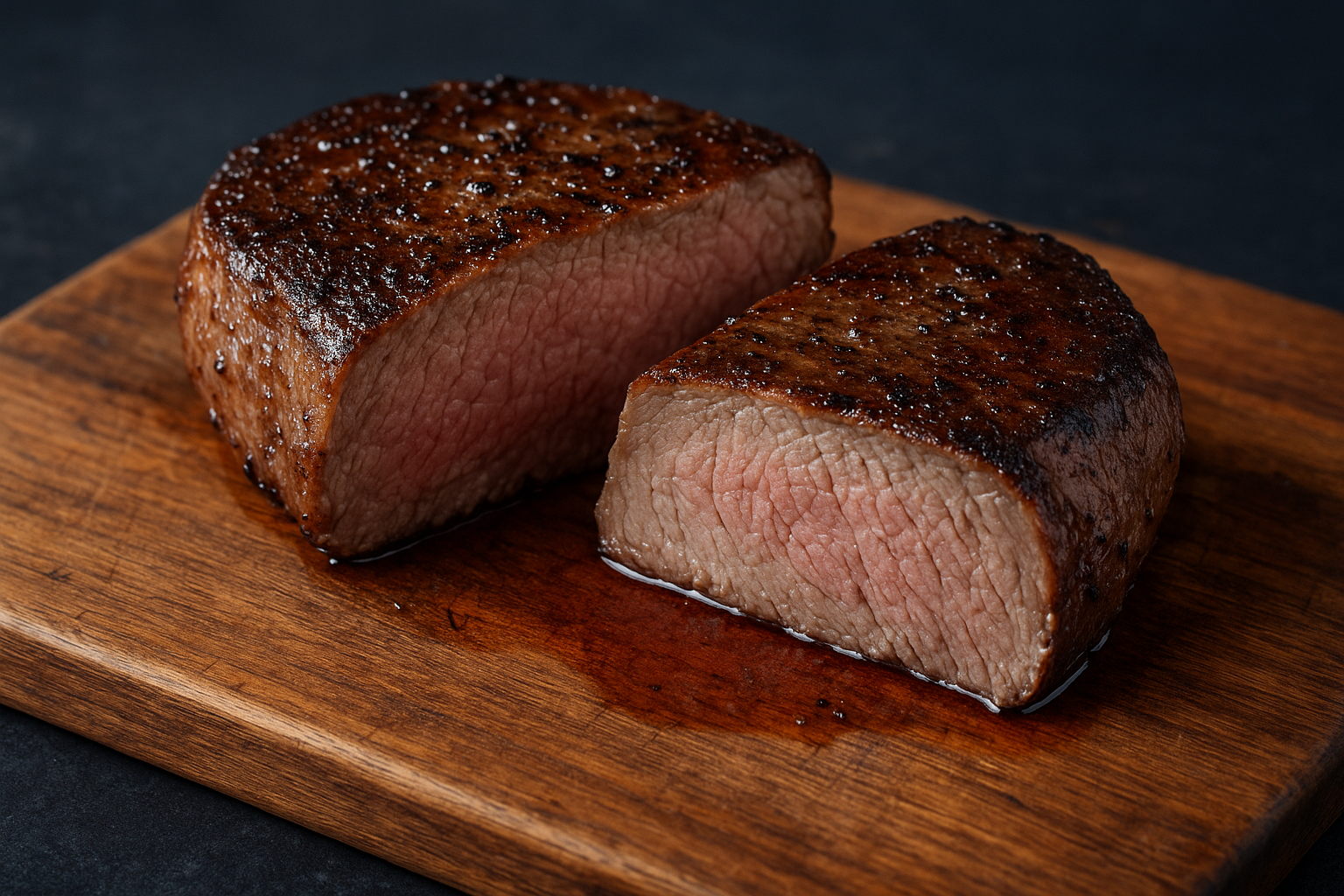 What medium-well looks like inside