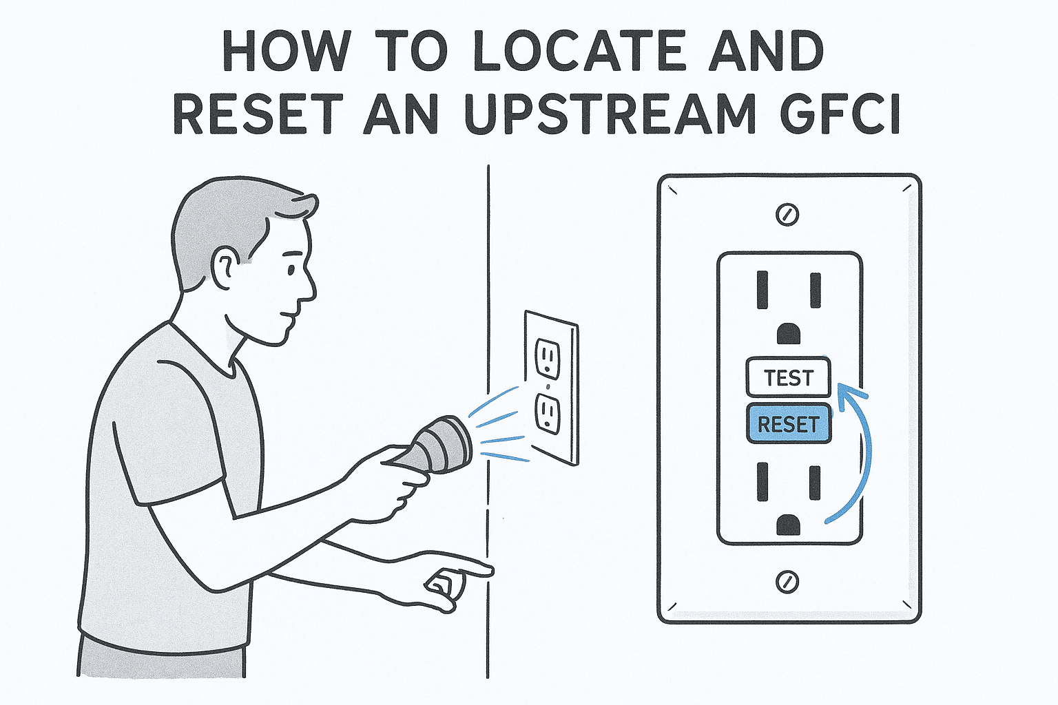 How to locate and reset an upstream GFCI