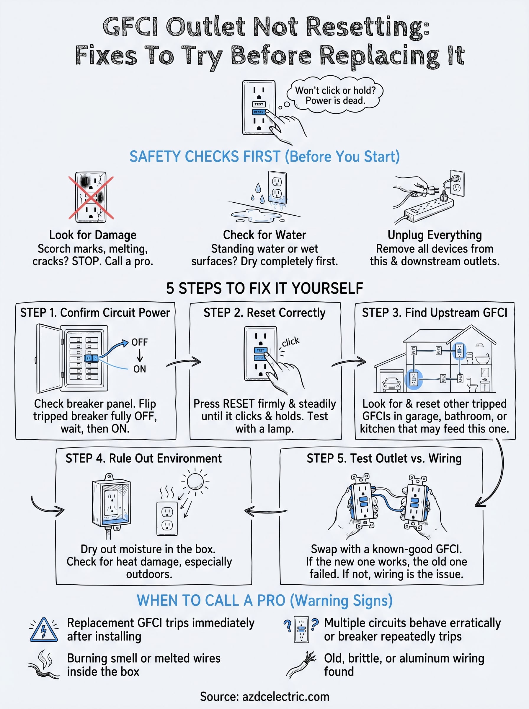 gfci outlet not resetting infographic