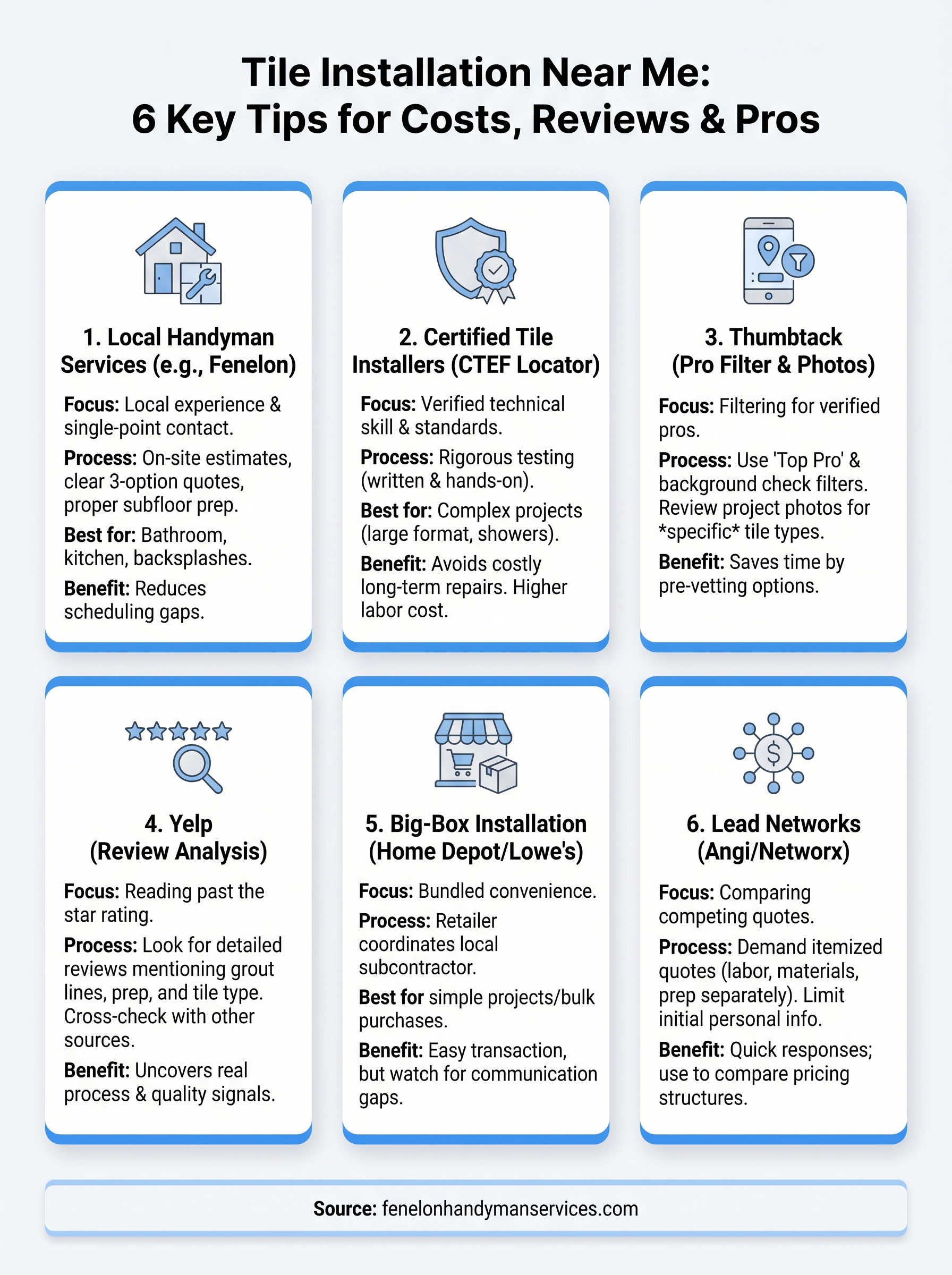 tile installation near me infographic