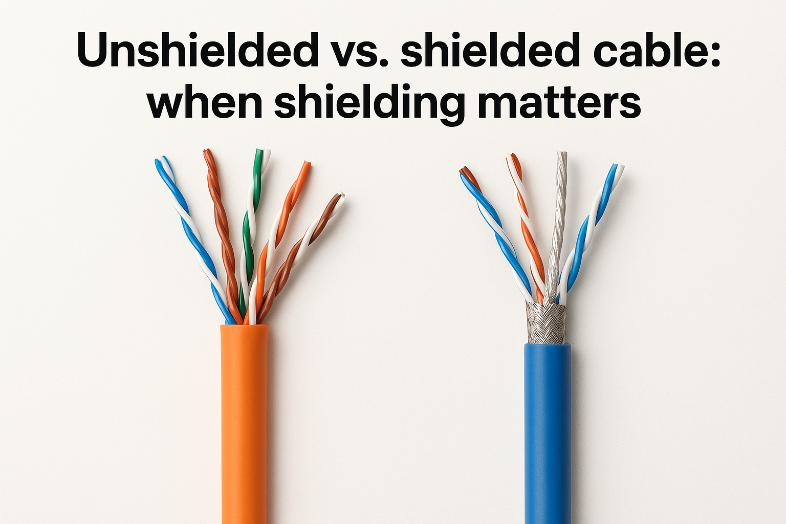 Unshielded vs. shielded cable: when shielding matters
