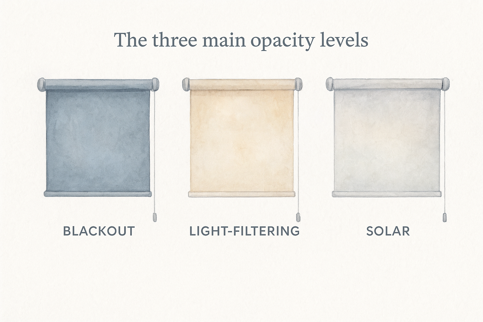 The three main opacity levels