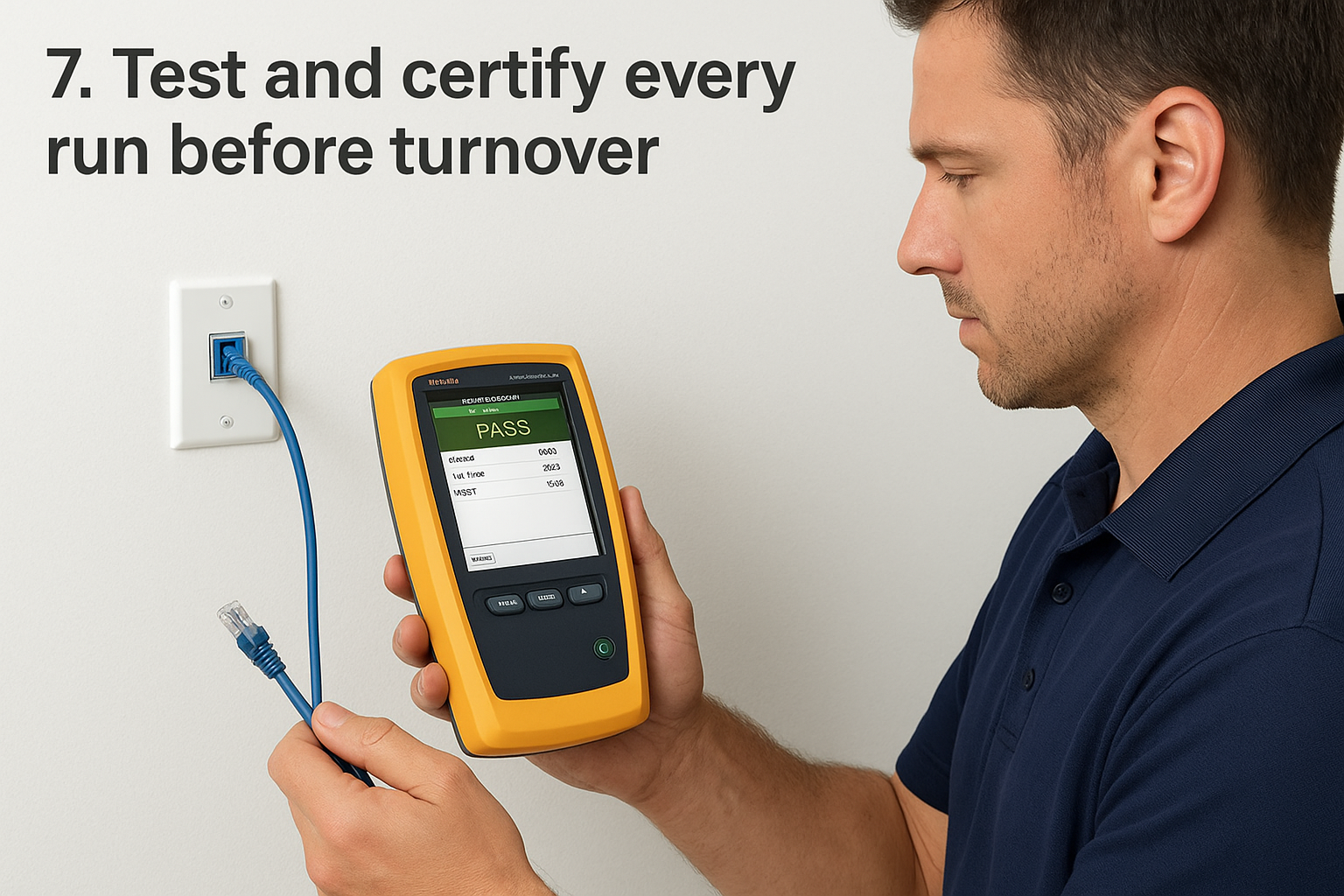 7. Test and certify every run before turnover