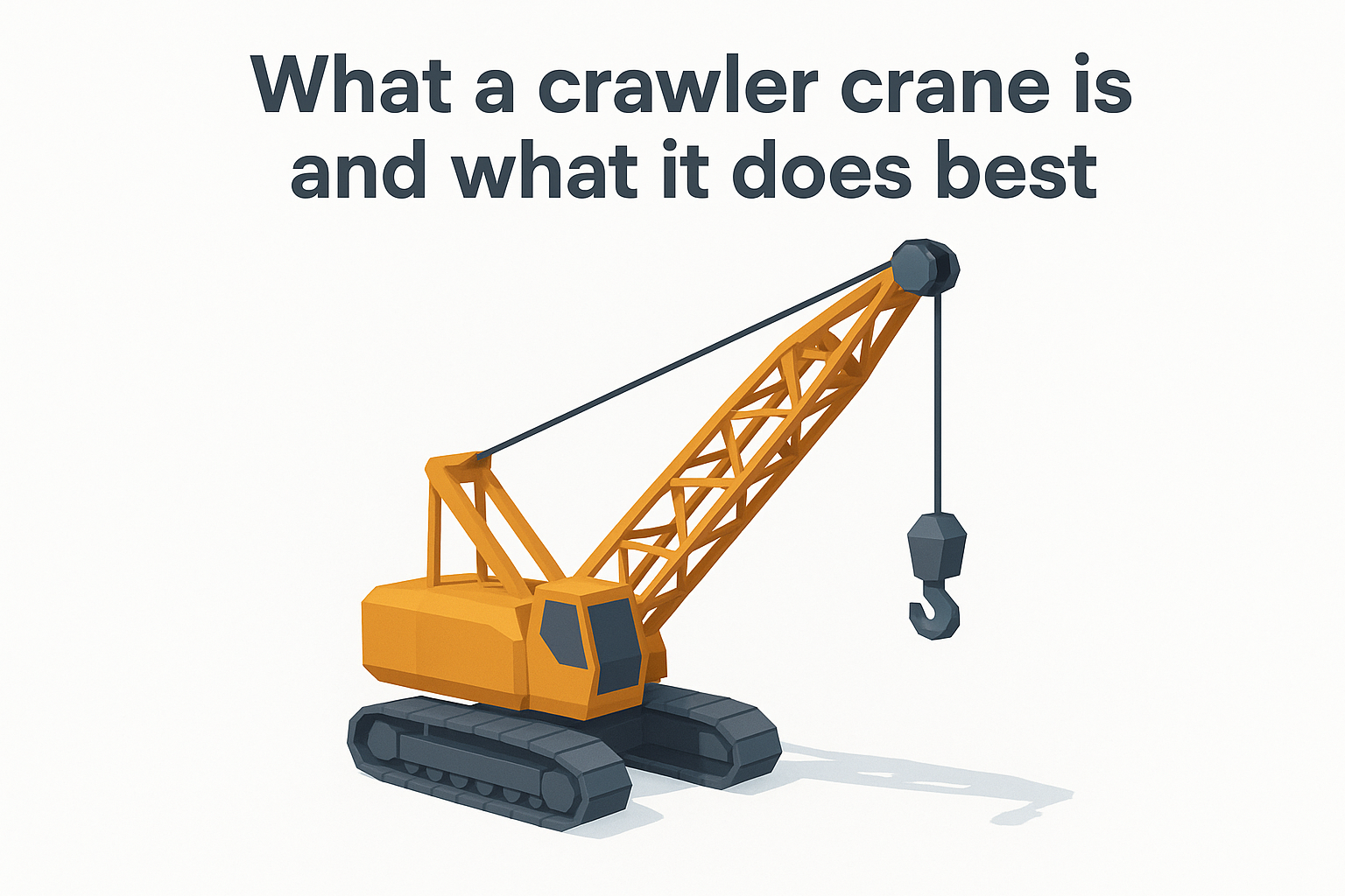 What a crawler crane is and what it does best