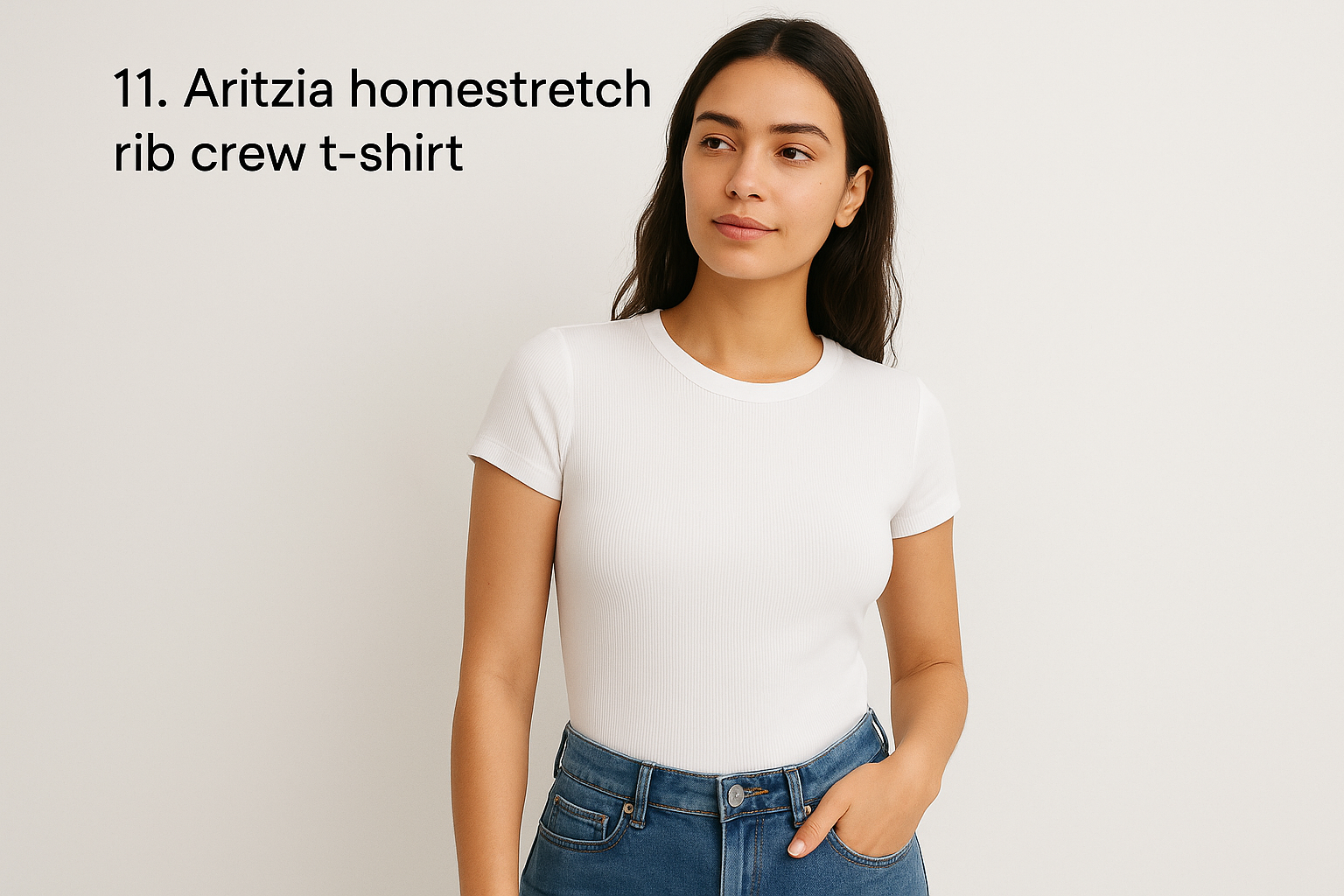 11. Aritzia homestretch rib crew t-shirt