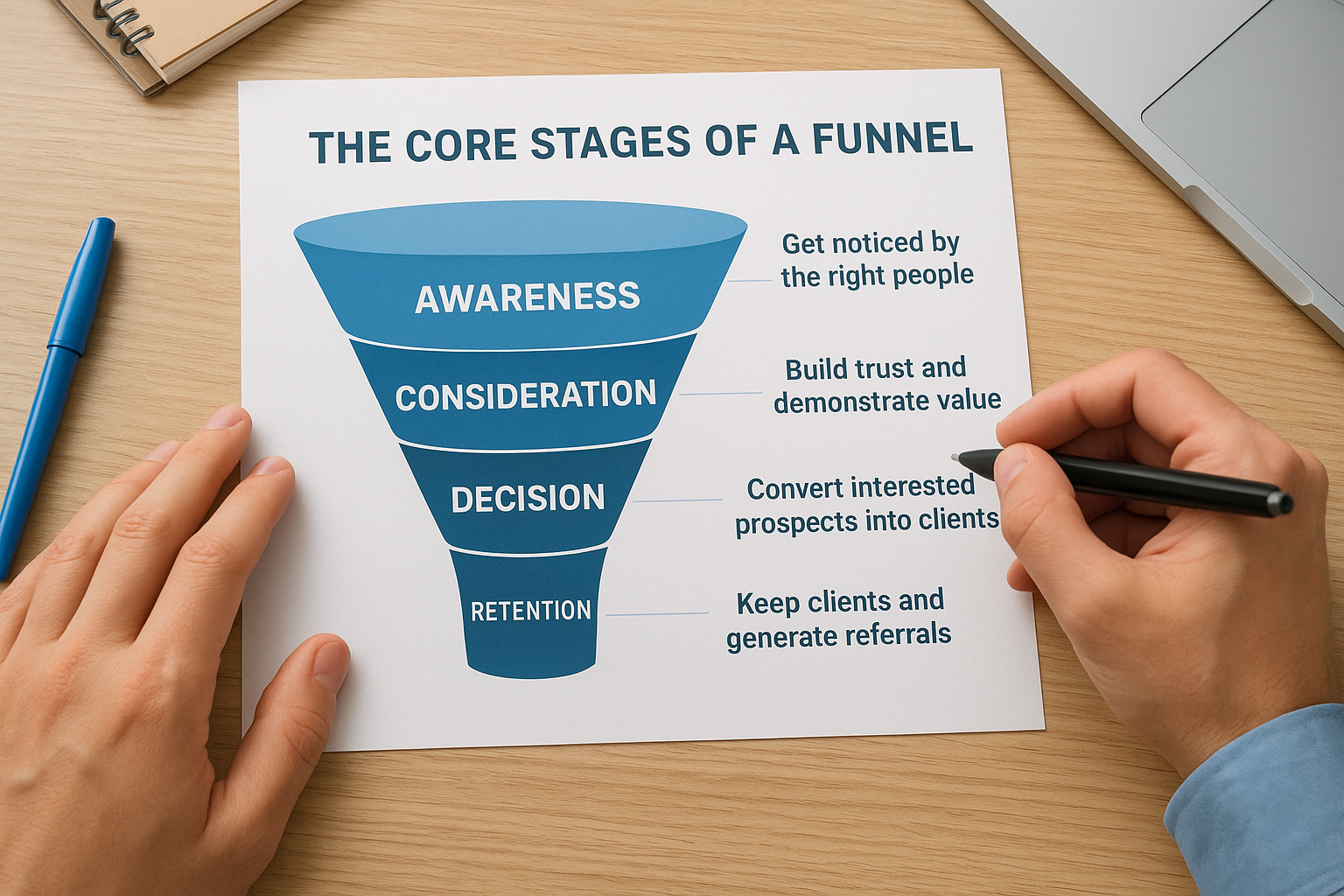 Client Acquisition Funnel: How To Build One That Converts The core stages of a funnel
