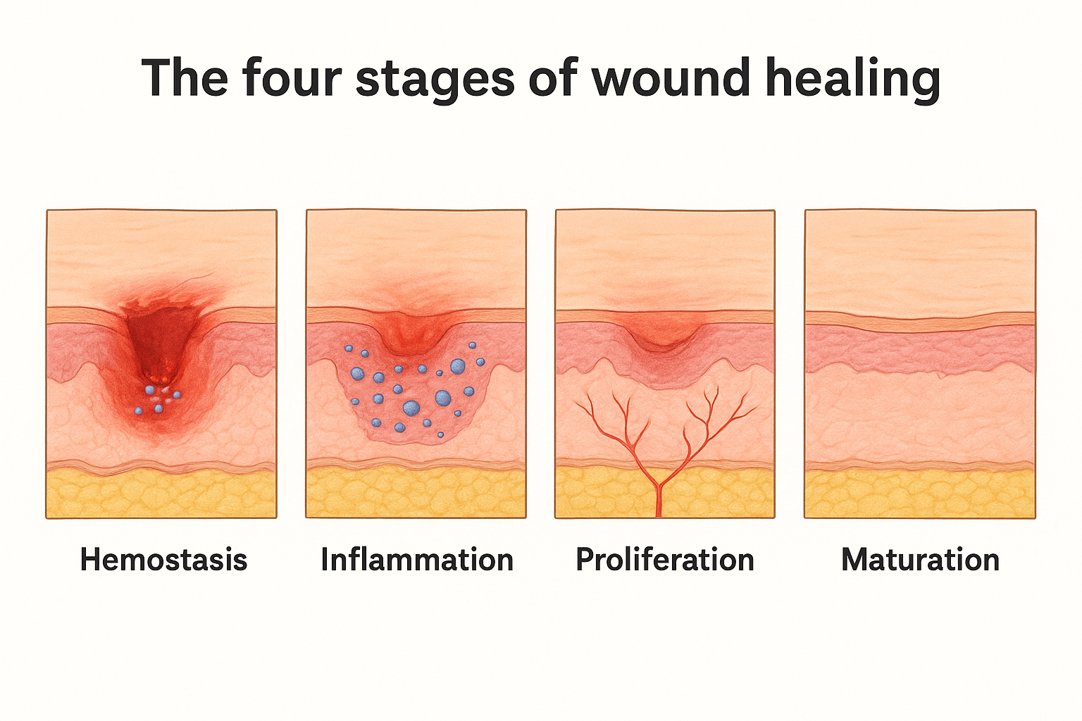 The four stages of wound healing