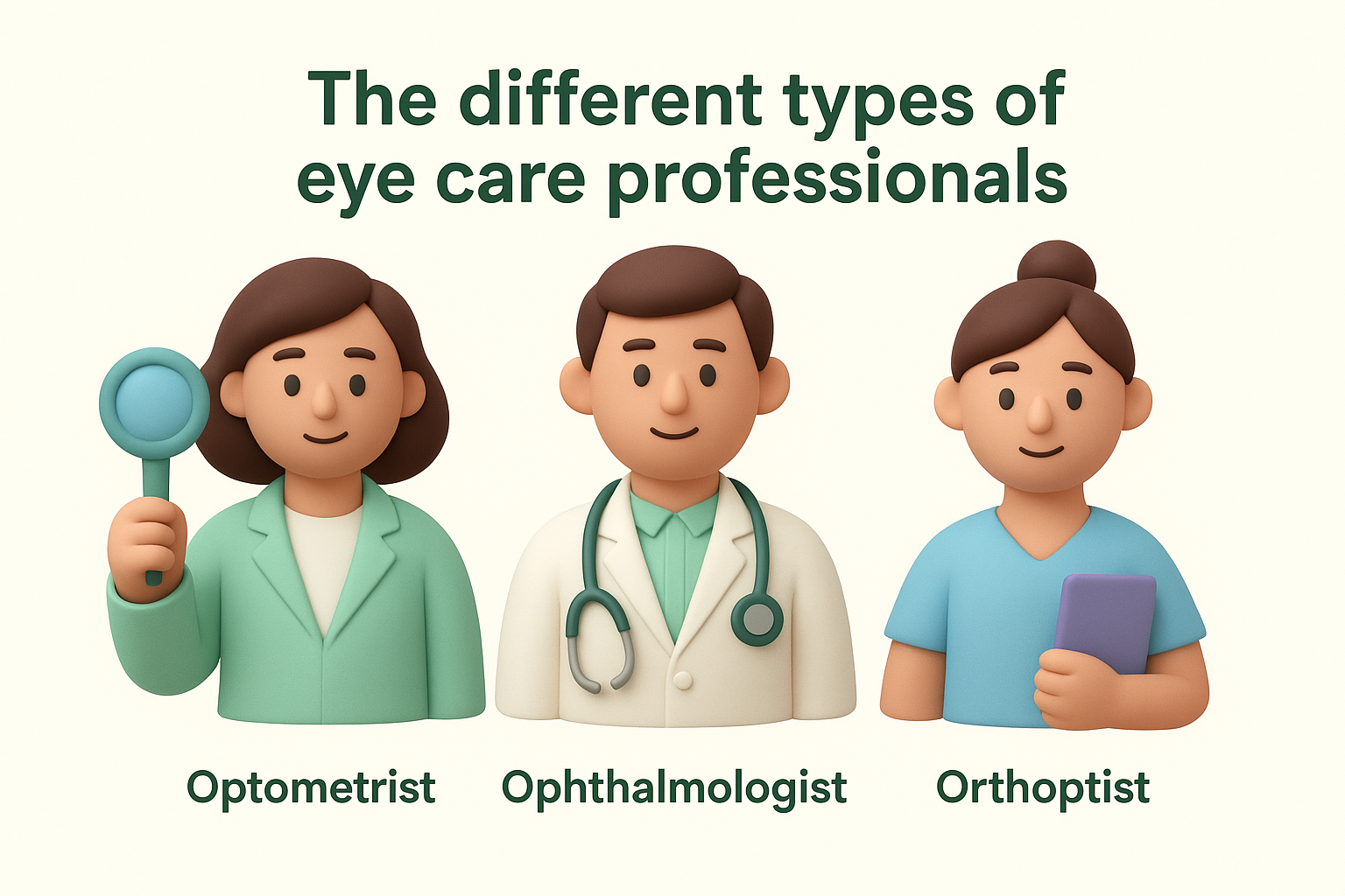 The different types of eye care professionals