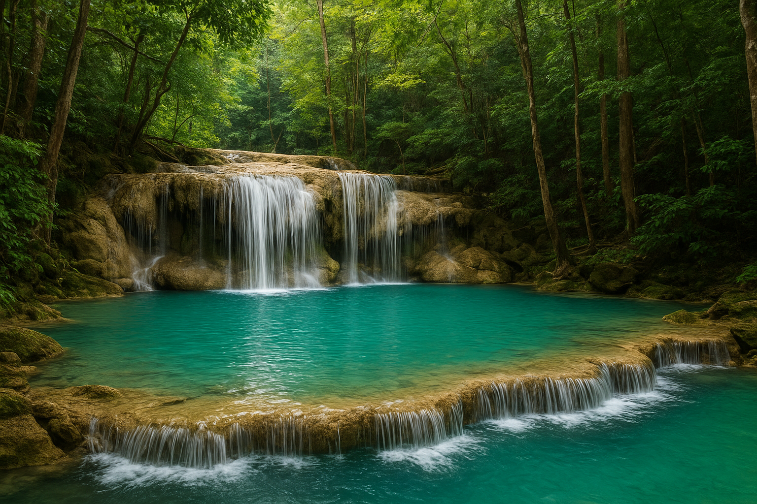 4. Kanchanaburi i wodospady Erawan