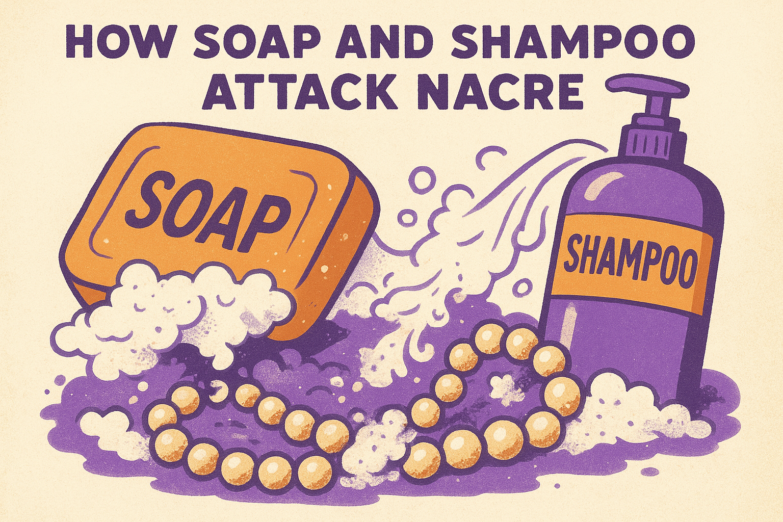 How soap and shampoo attack nacre