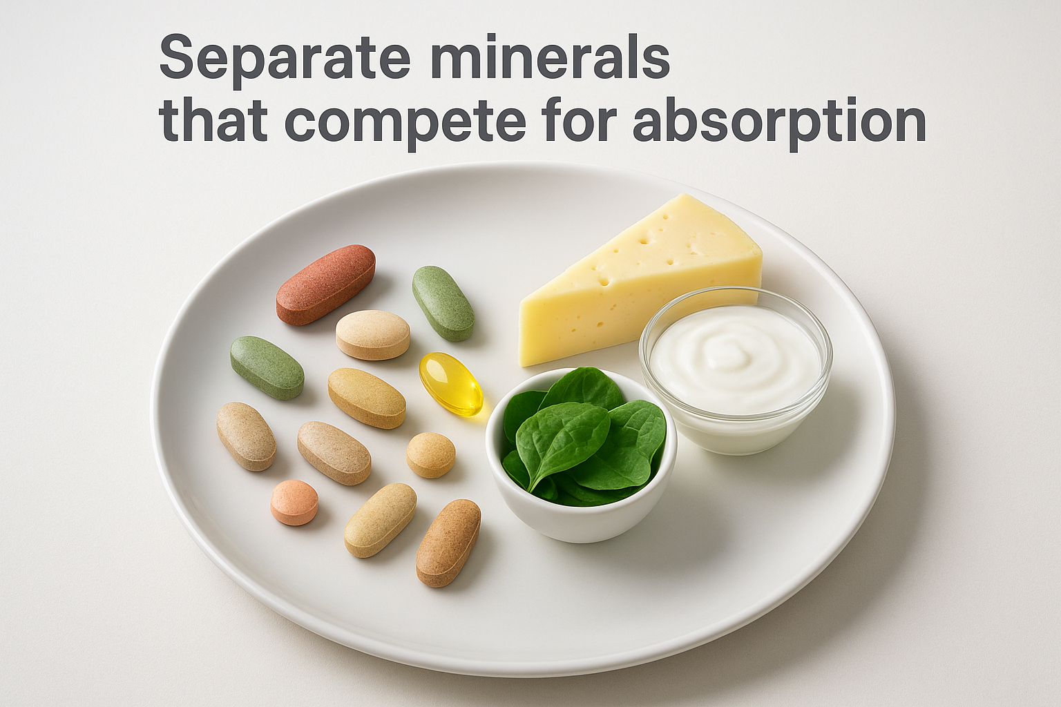 6. Separate minerals that compete for absorption