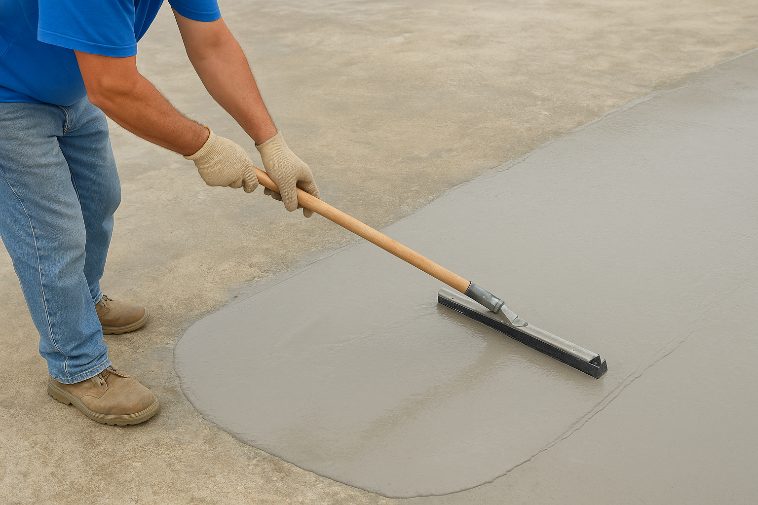 Pour and spread in manageable sections