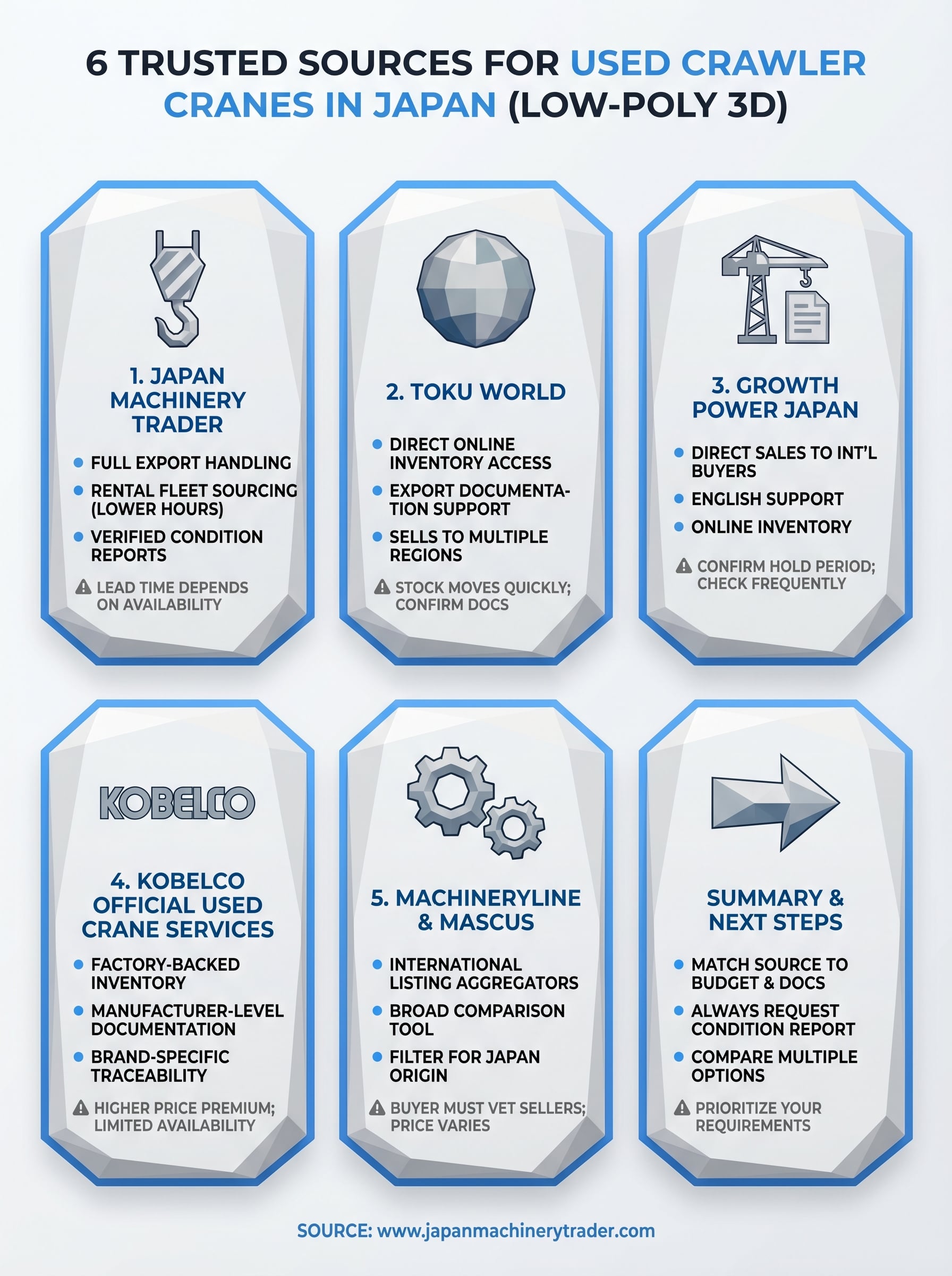 used crawler cranes for sale infographic