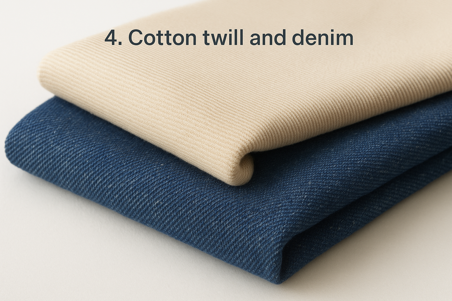 4. Cotton twill and denim