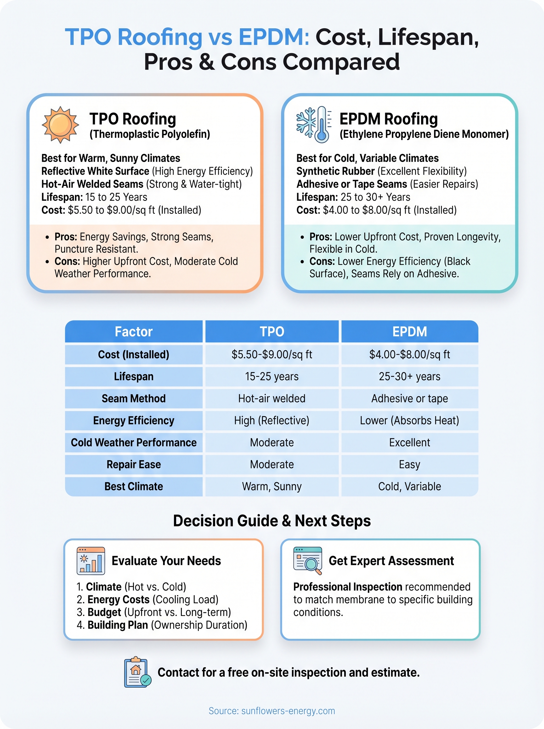 tpo roofing vs epdm infographic