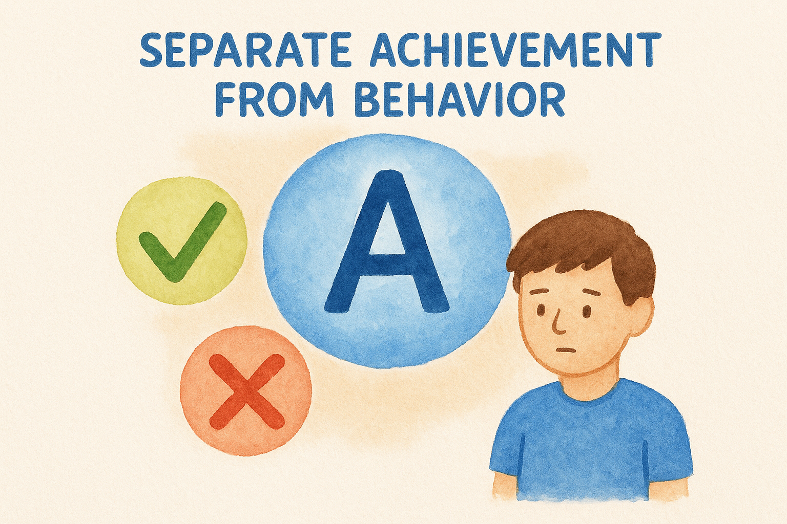 Separate achievement from behavior