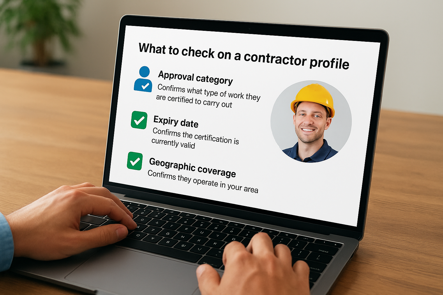 What to check on a contractor profile