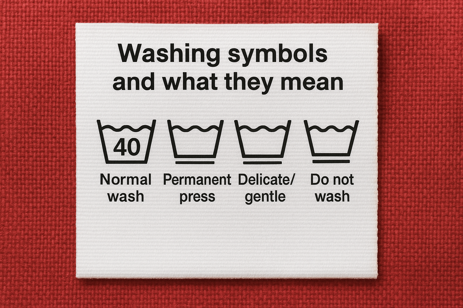 Washing symbols and what they mean