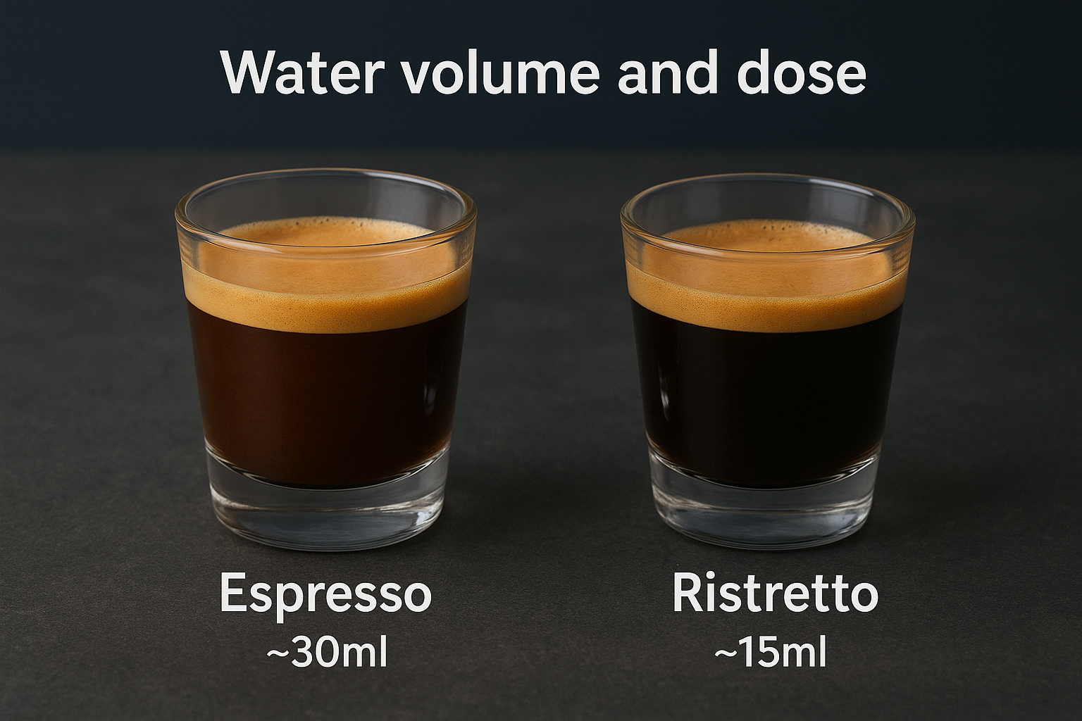 Water volume and dose