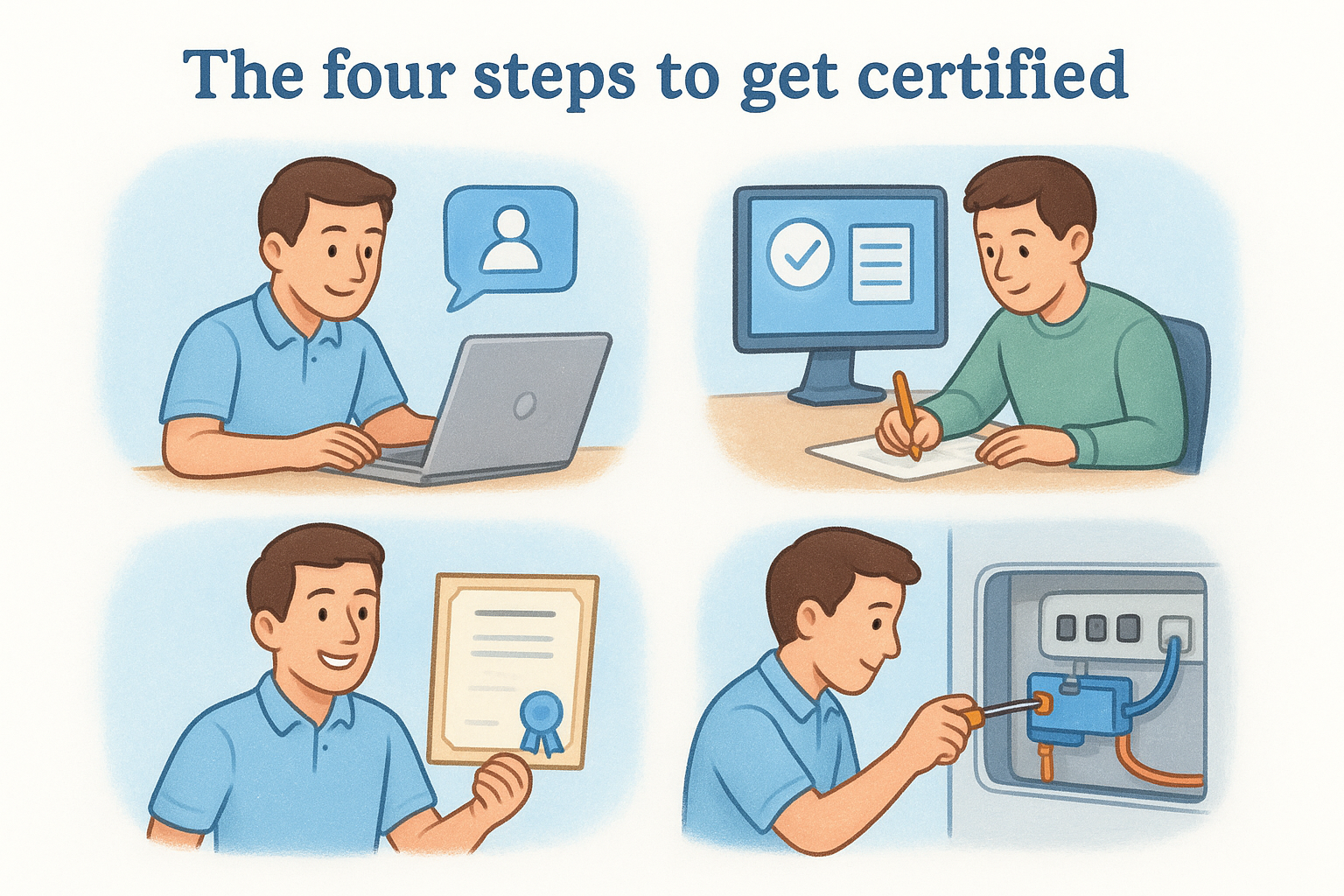 The four steps to get certified