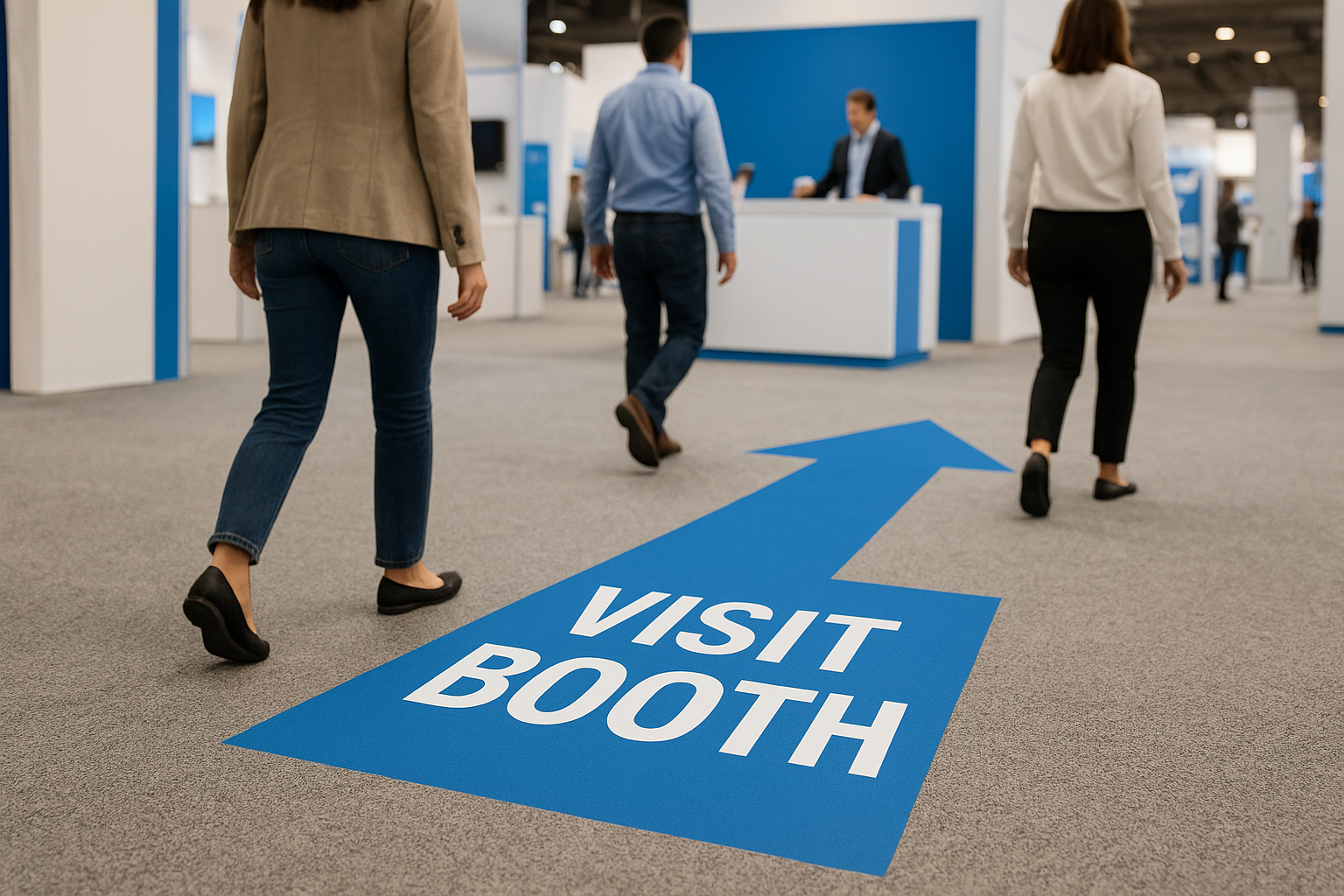 4. Floor graphics and wayfinding that guide people in